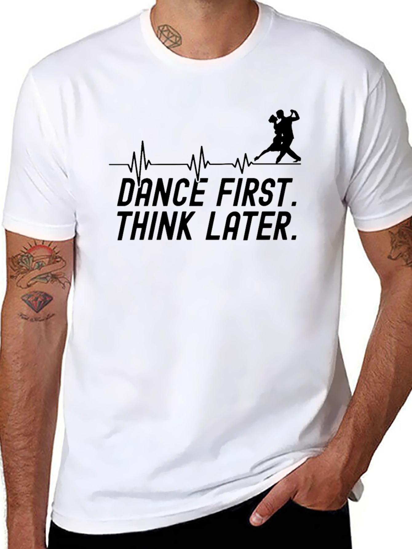 Black Dance First Think Later Black T-Shirt view 8