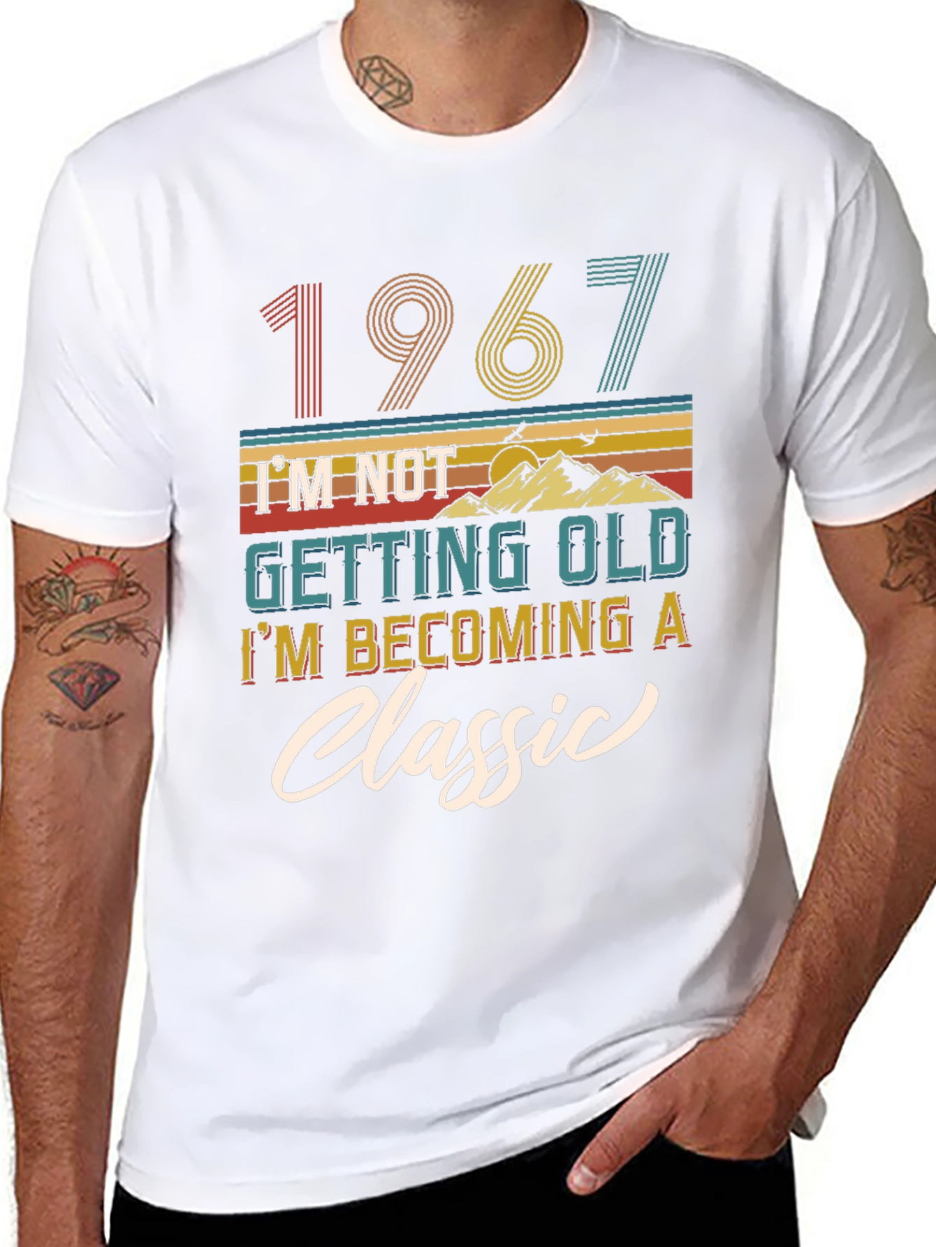 Black 1967 Classic Birthday T-Shirt  view 8