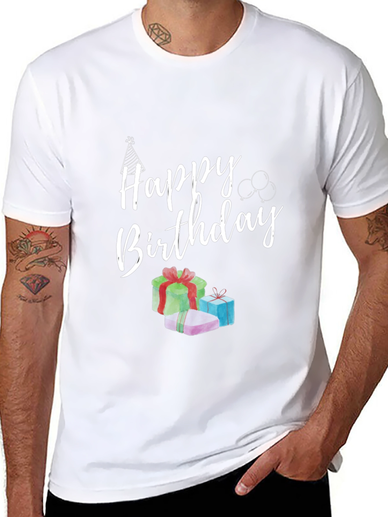 Black Happy Birthday Graphic Tee view 8