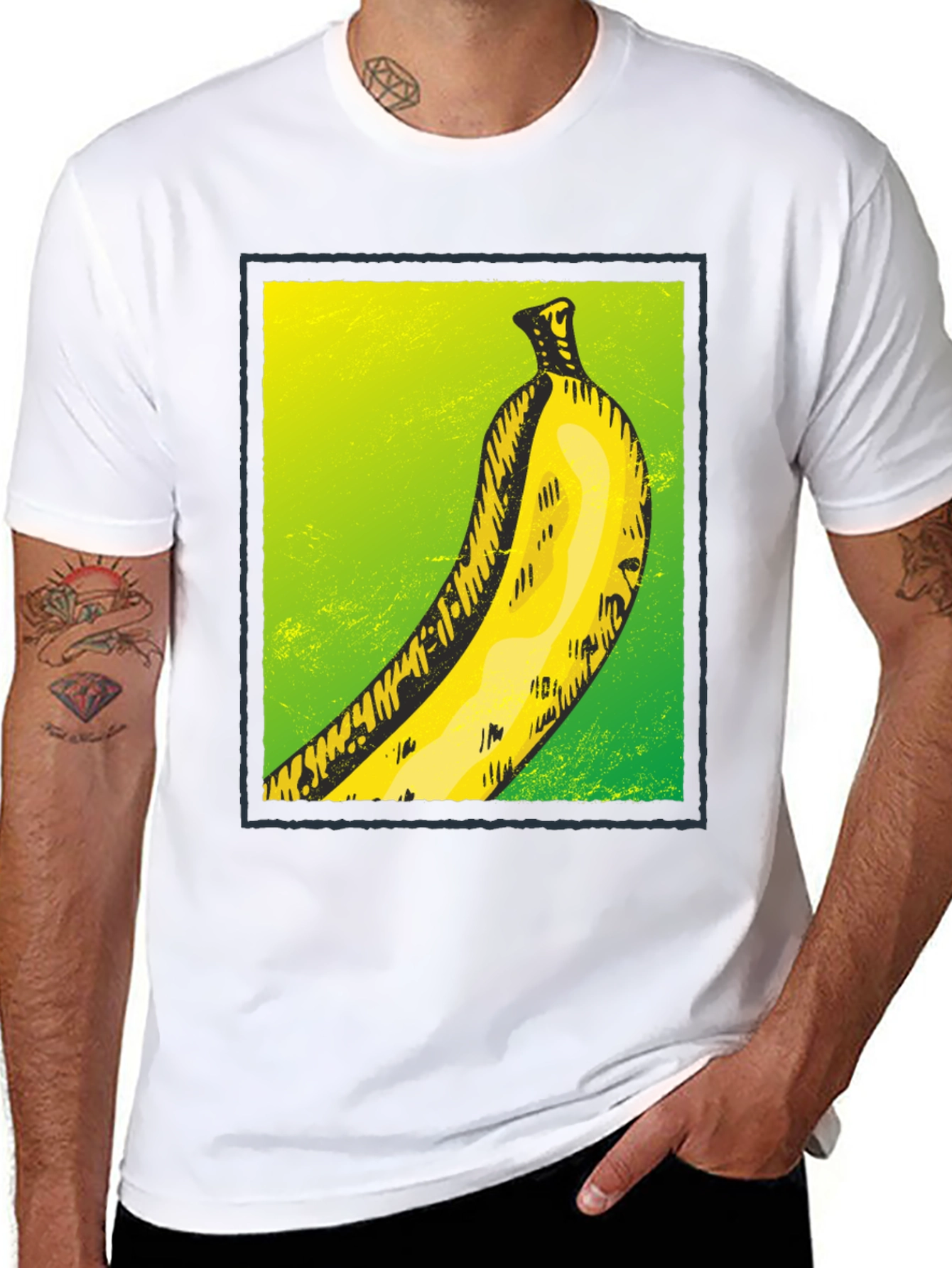 Black Banana Graphic Tee - Quirky Fruit Design view 8