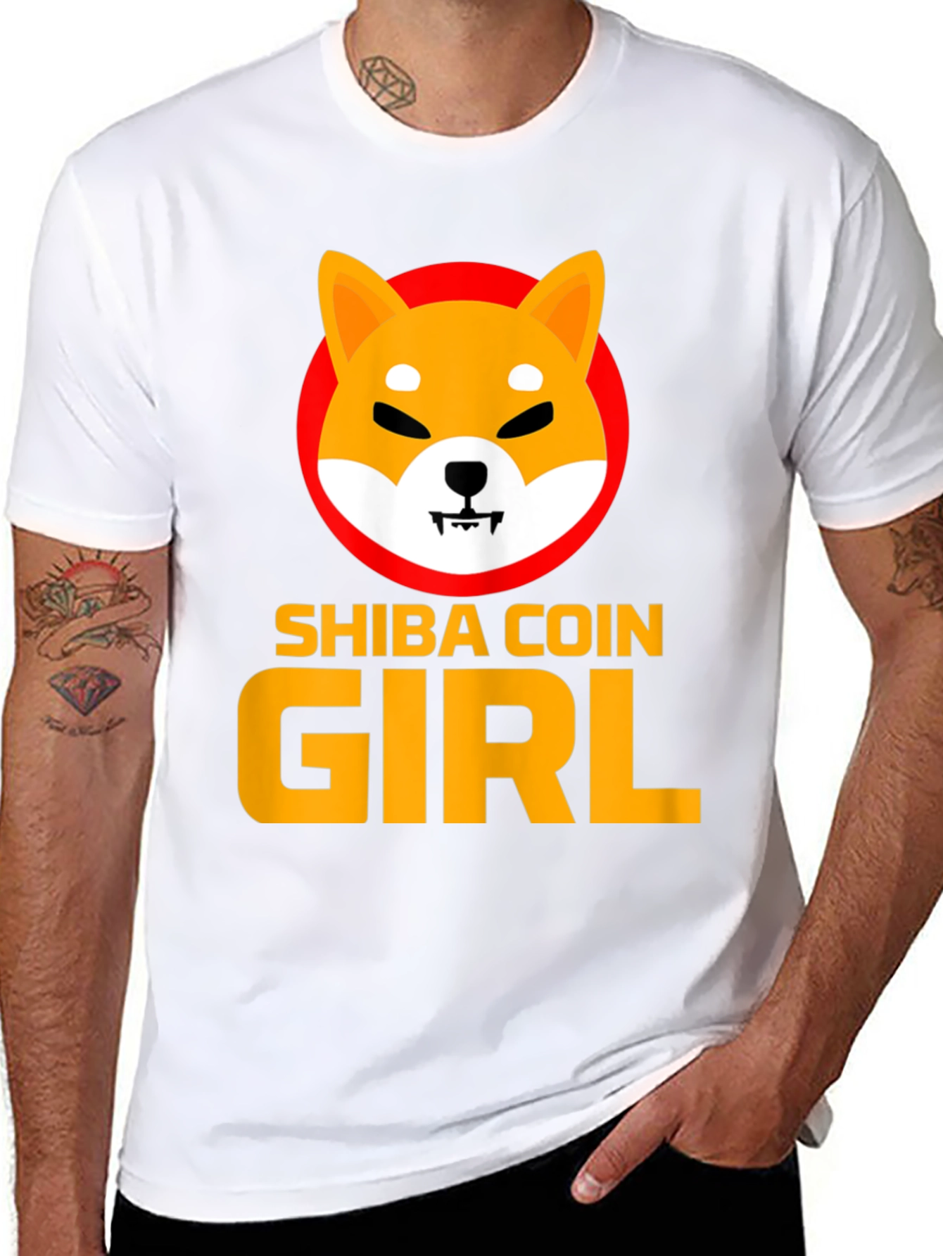 Shiba Coin Girl Graphic Tee - Black - 8