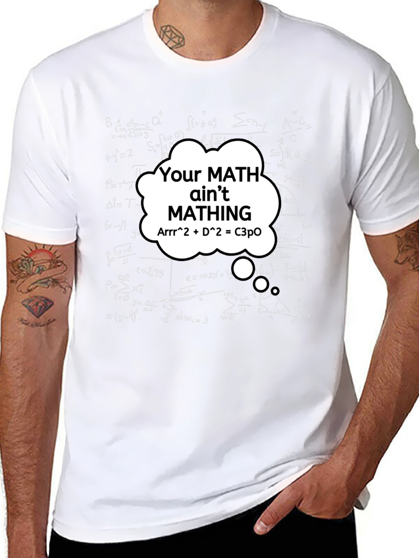 Black Math Humor T-Shirt - Your Math Ain't Mathing! view 8