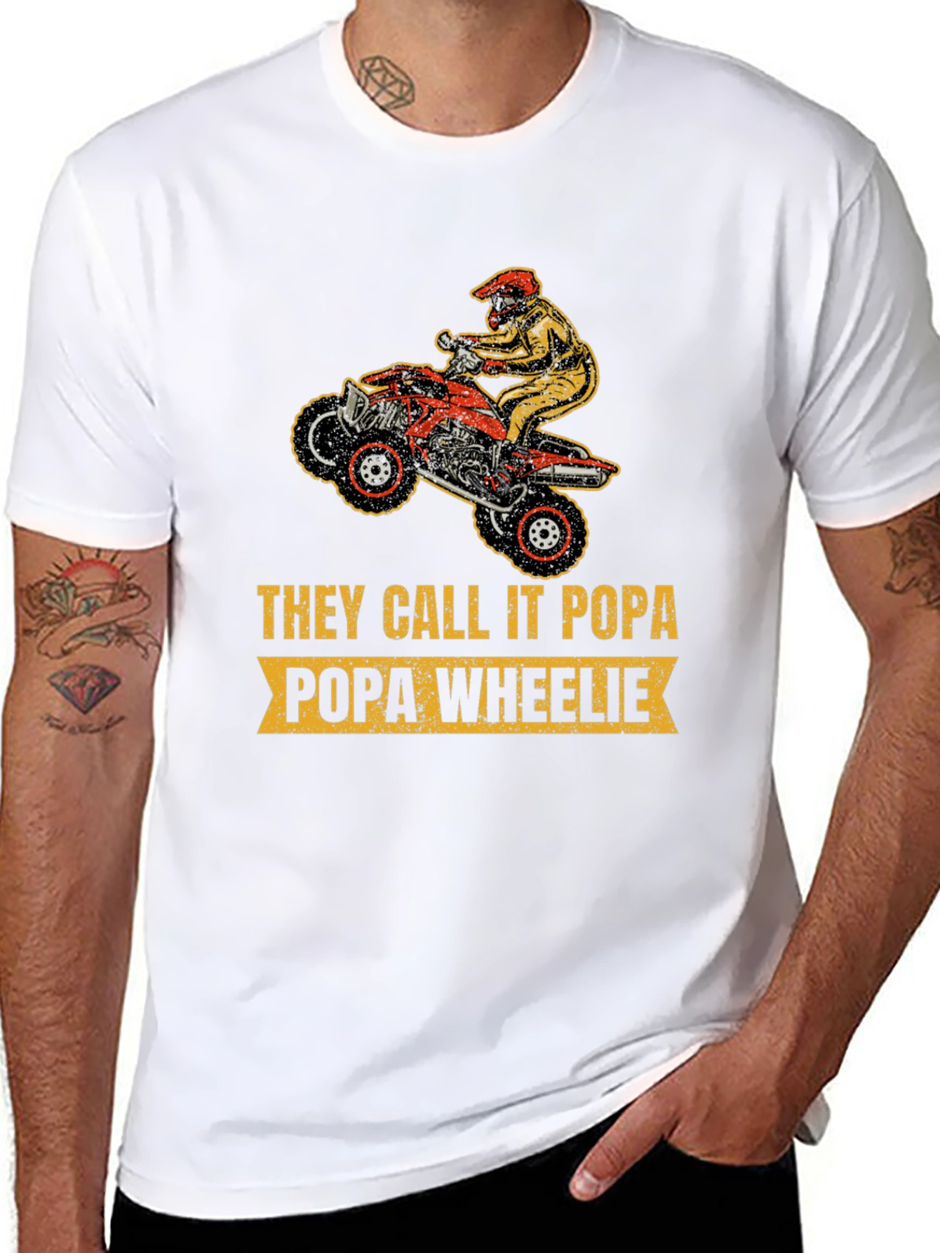 Popa Wheelie T-Shirt - Motocross Dad Tee - 8