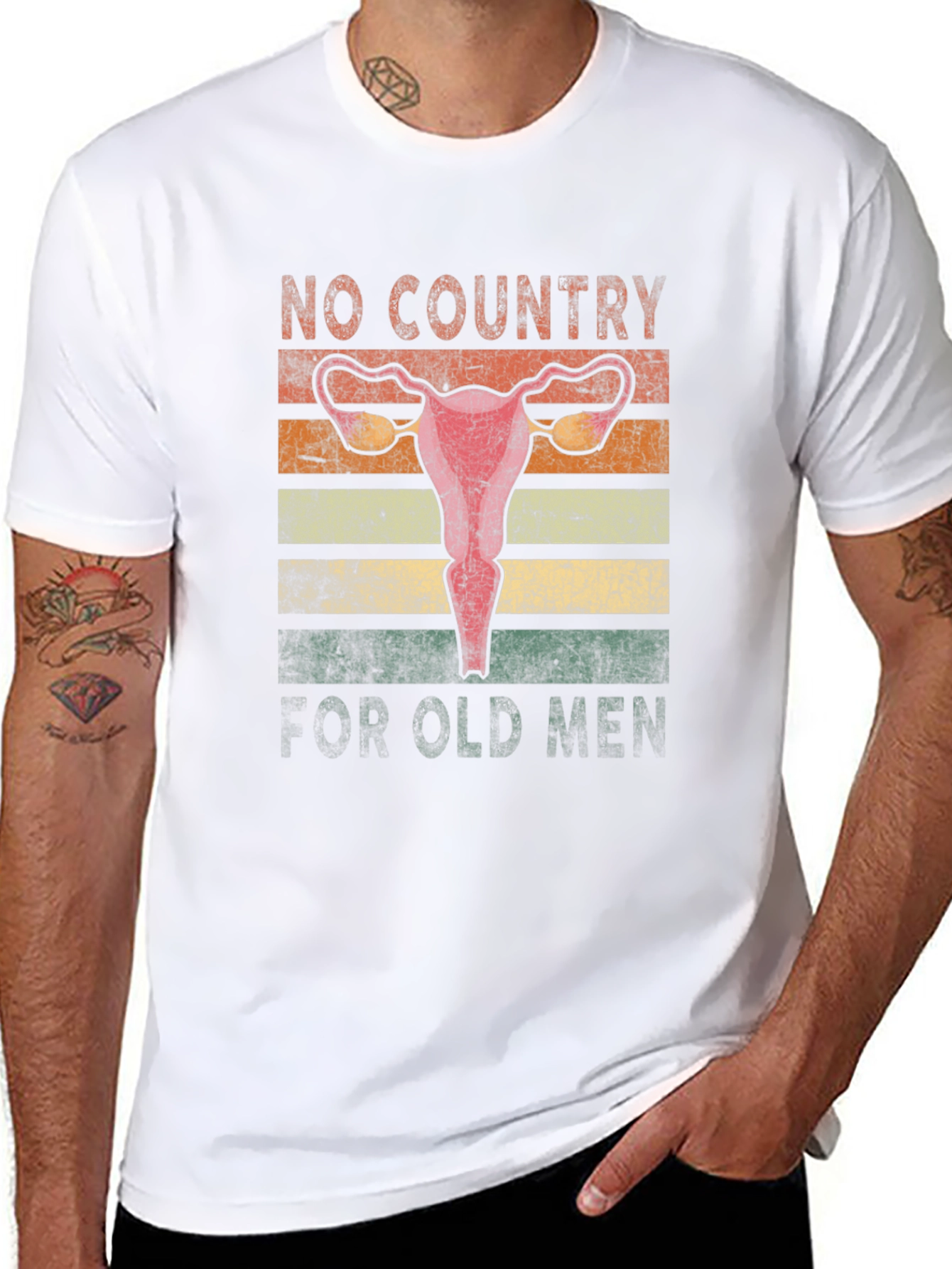 Black No Country for Old Men T-Shirt view 8