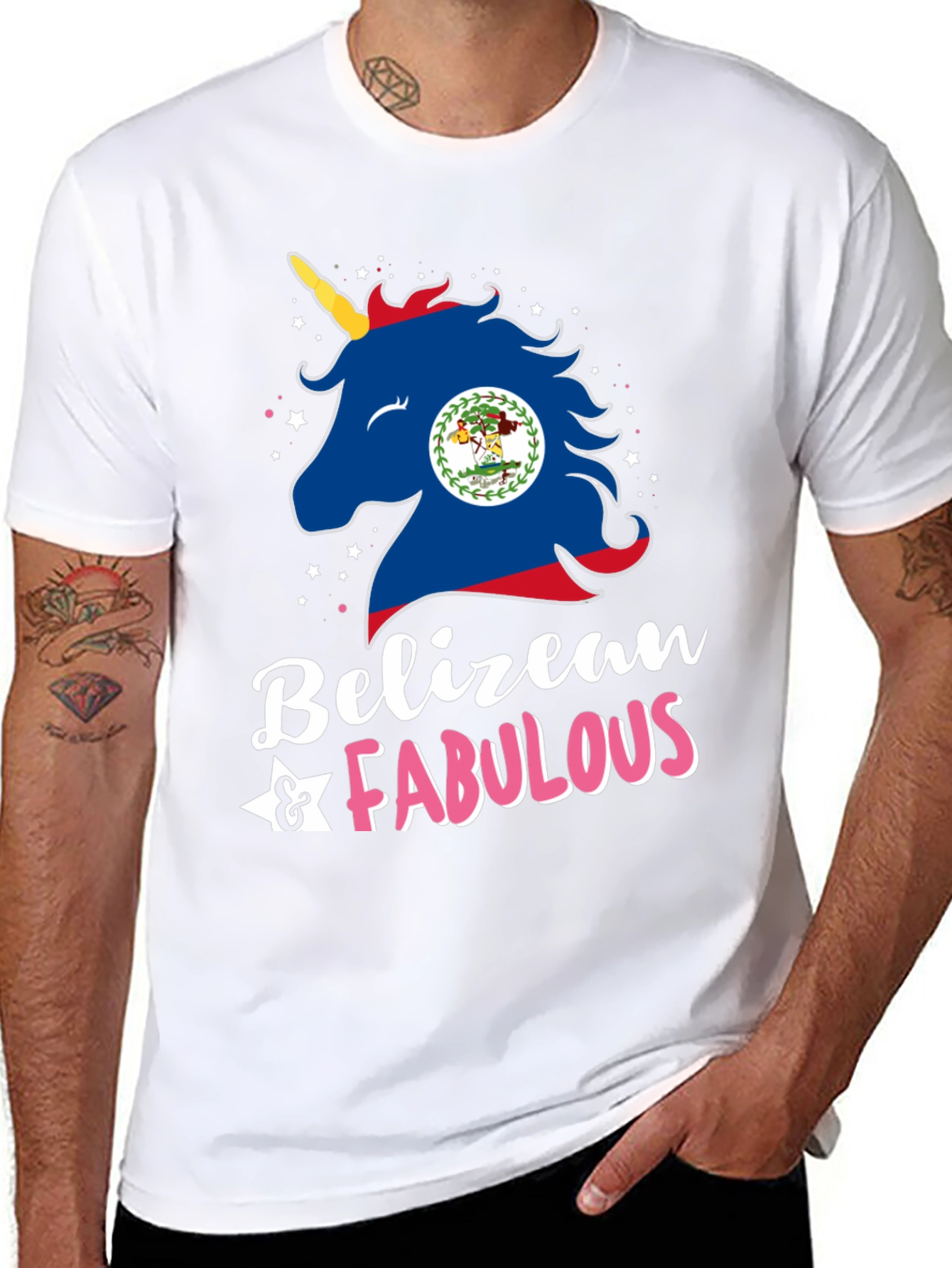 Black Belizean & Fabulous Unisex T-Shirt view 8