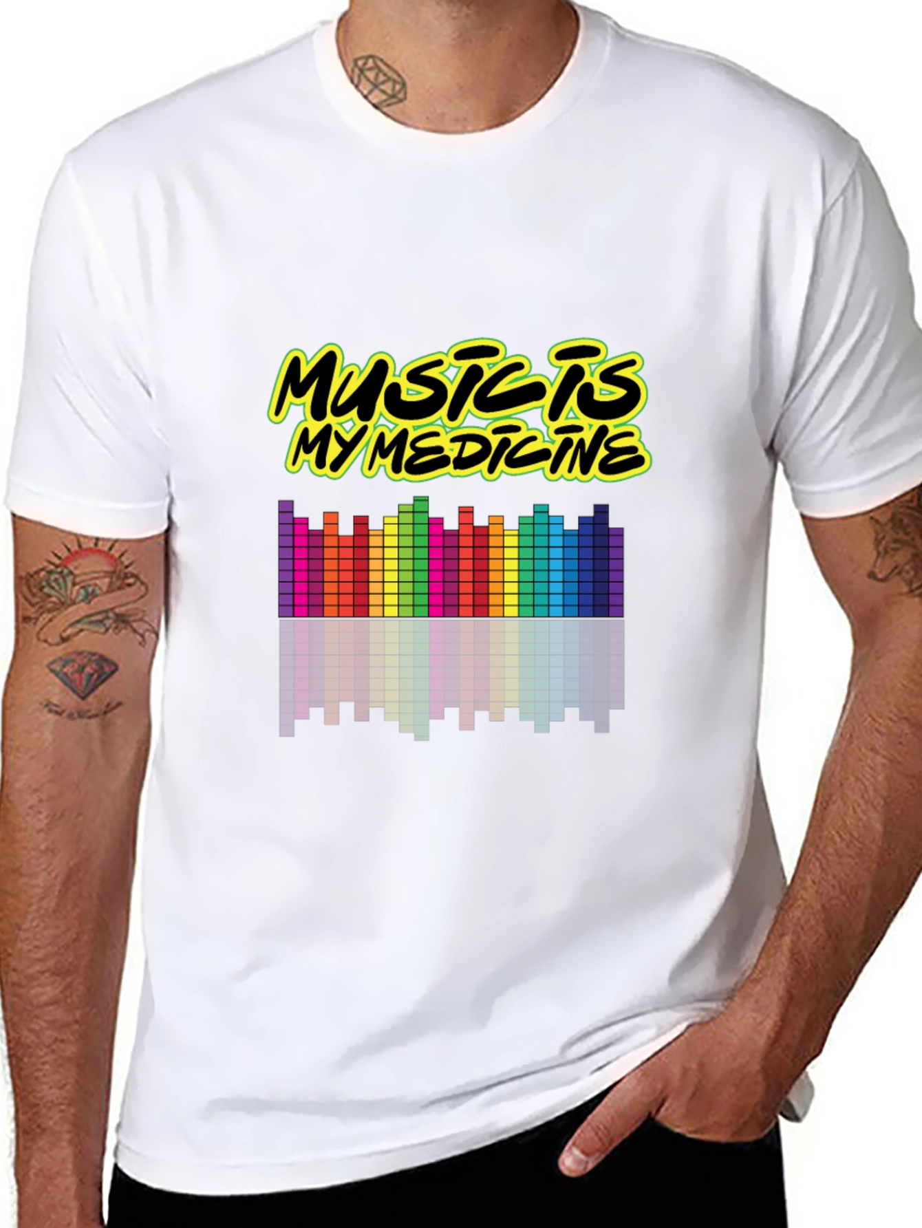 Black Music is My Medicine Graphic T-Shirt view 8