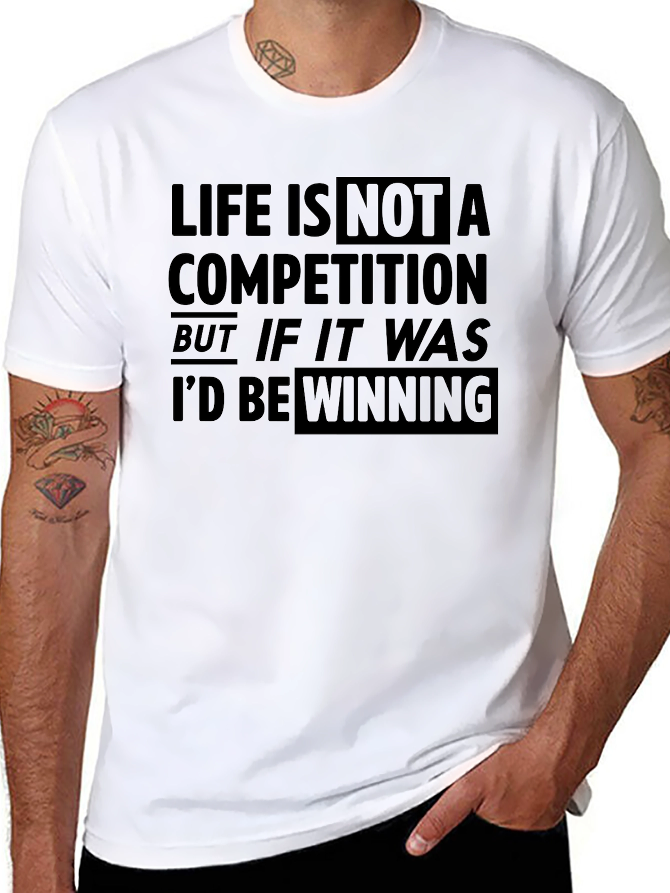 Black Life is Not a Competition T-Shirt - Winning Graphic Tee view 8