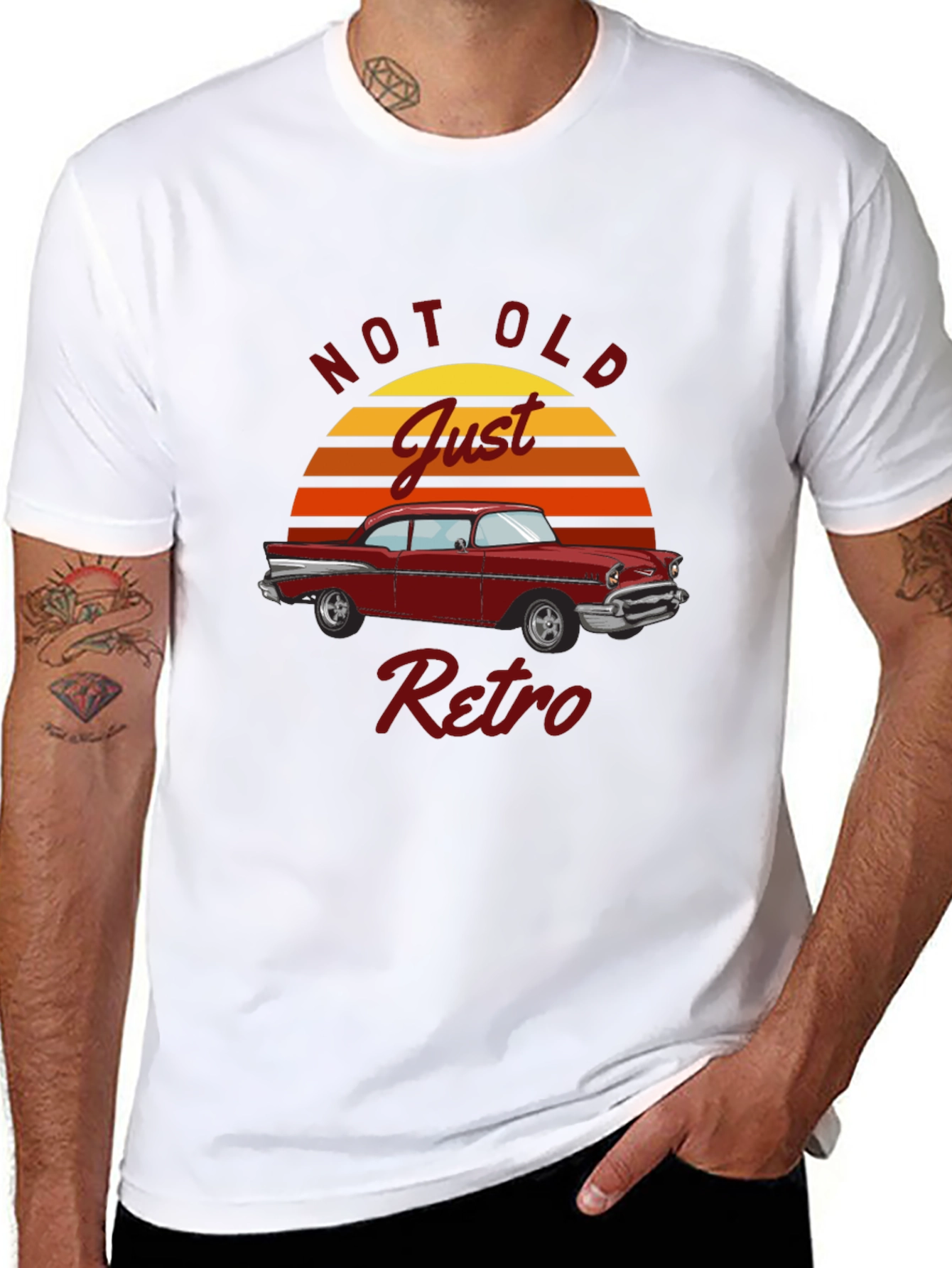 Black Retro Car Graphic Tee - Not Old, Just Retro view 8