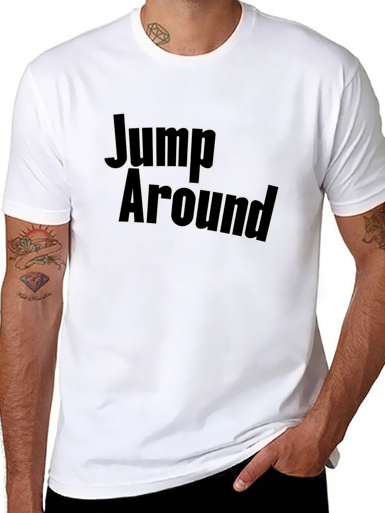 Black Jump Around Black T-Shirt - Bold Graphic Tee view 8