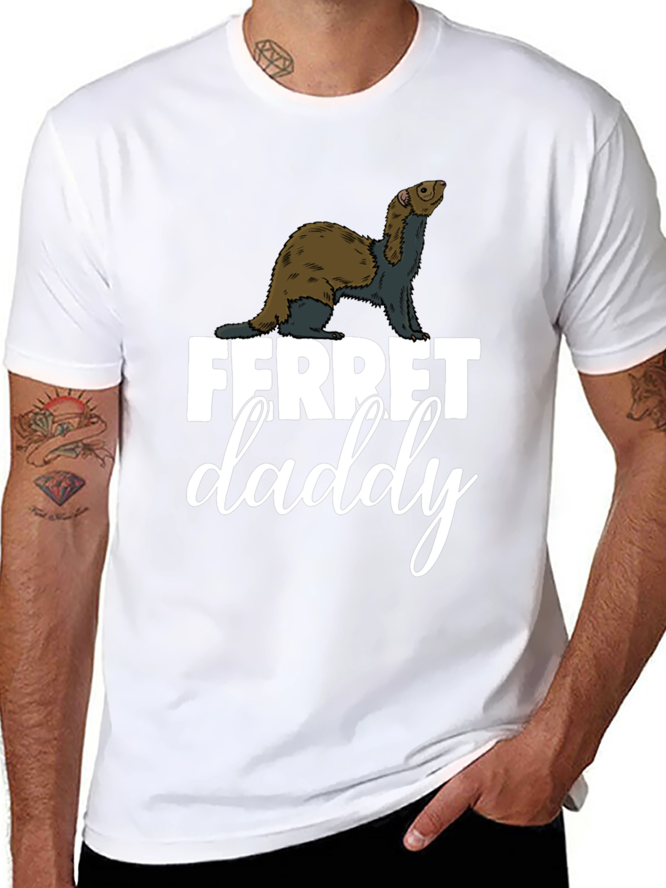 Black Ferret Daddy Graphic Tee view 8
