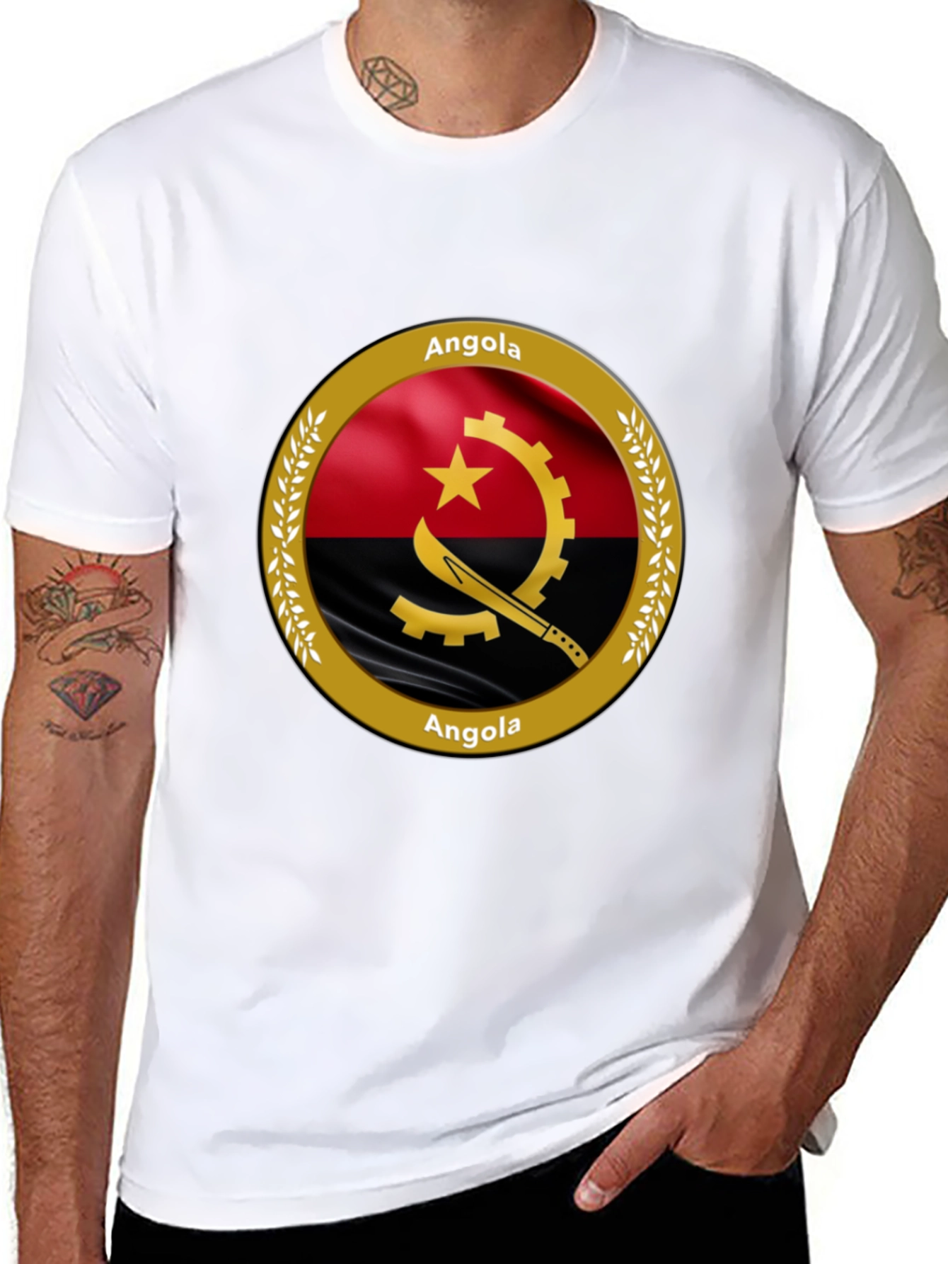 Angola Flag T-Shirt - Patriotic Pride Tee - 8
