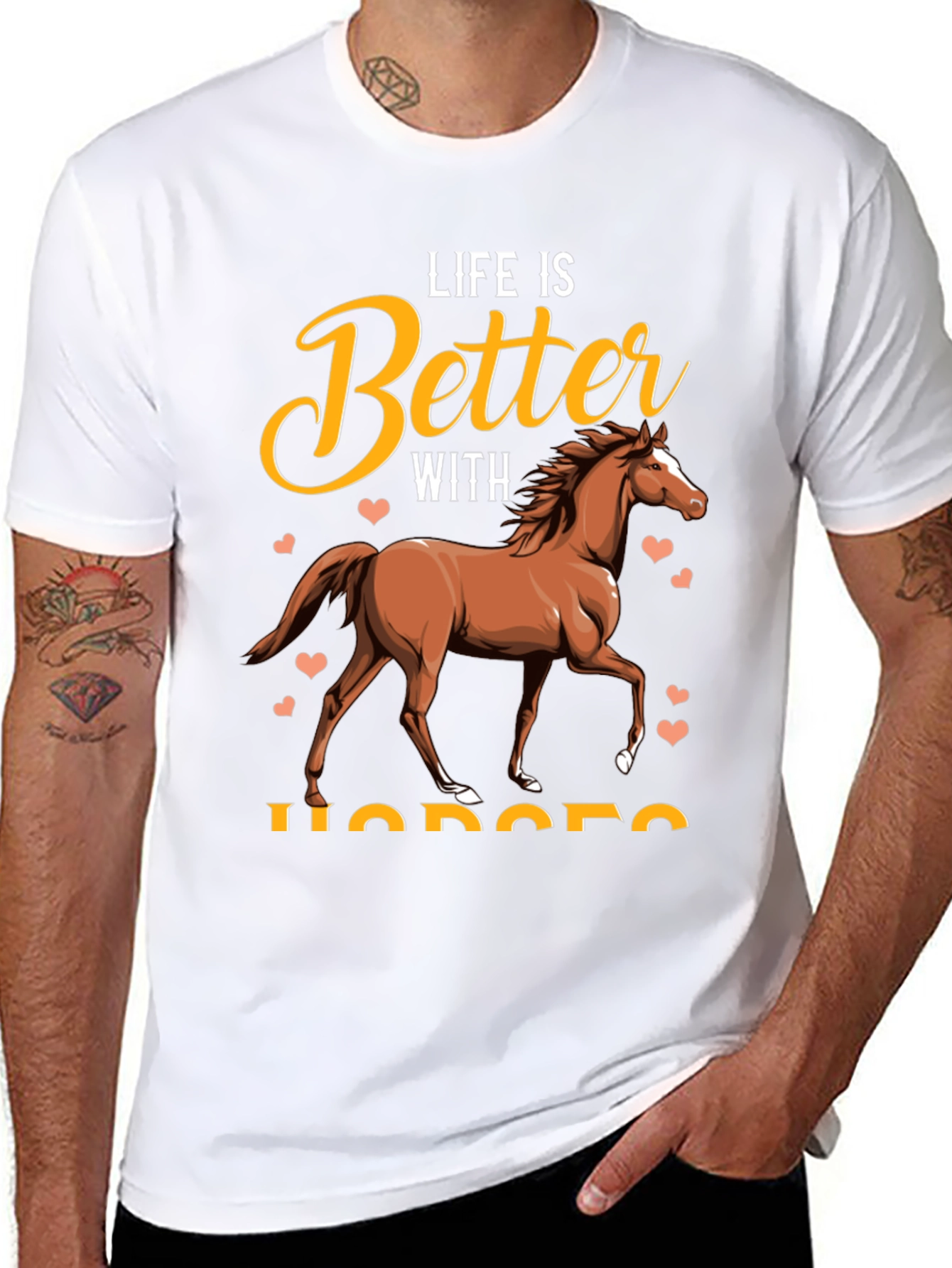 Black Life Is Better With Horses T-Shirt view 8
