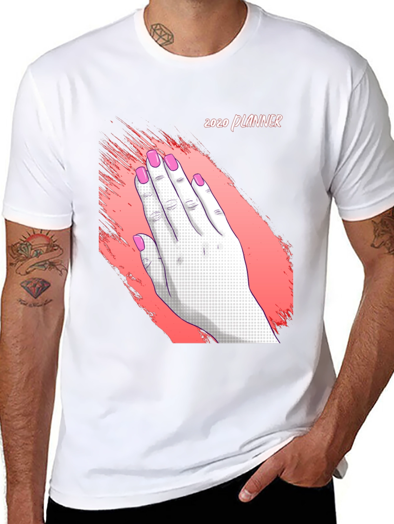 Black 2020 Planner Graphic T-Shirt view 8