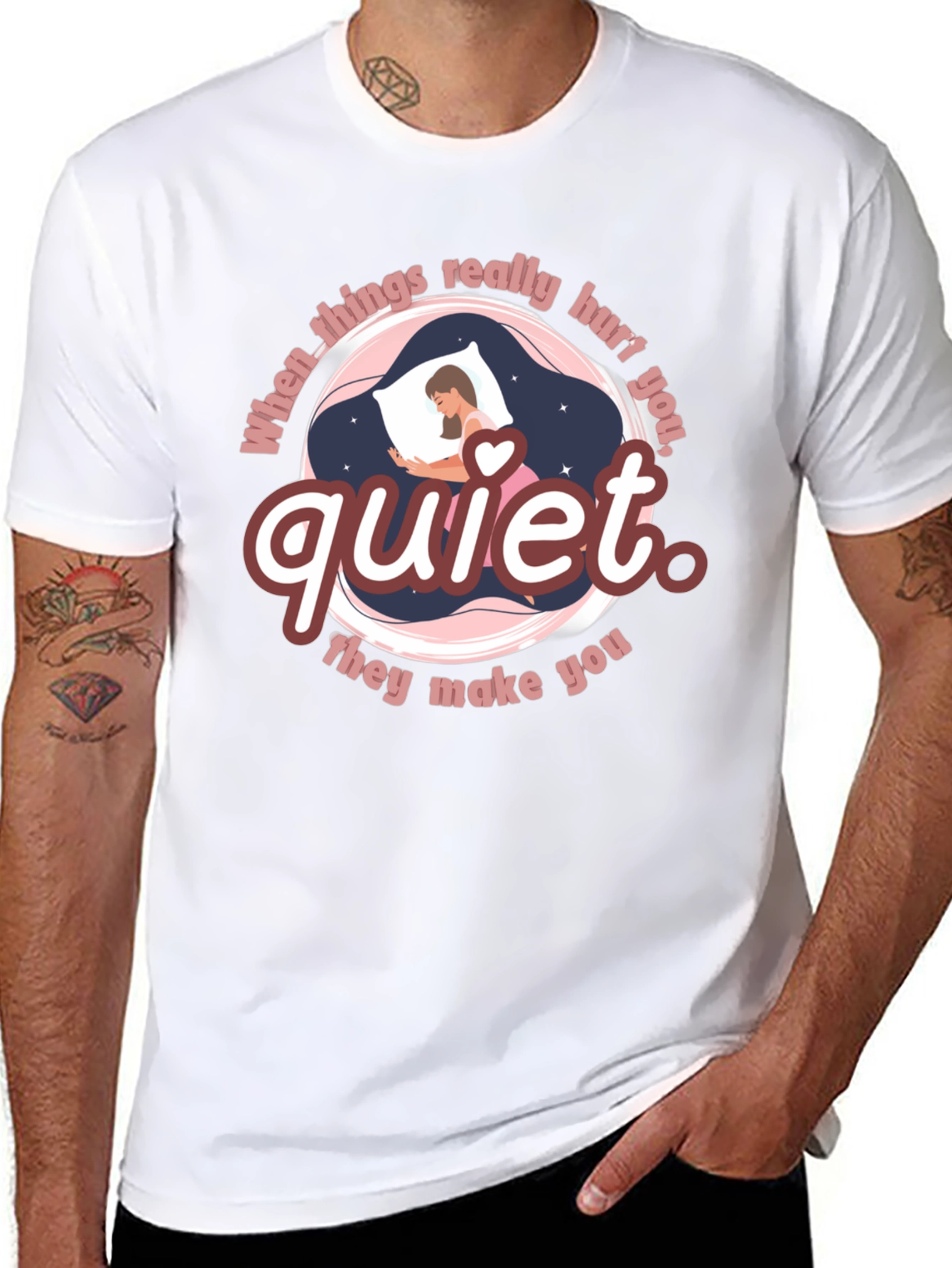 Black Quiet T-Shirt - When Things Really Hurt You view 8