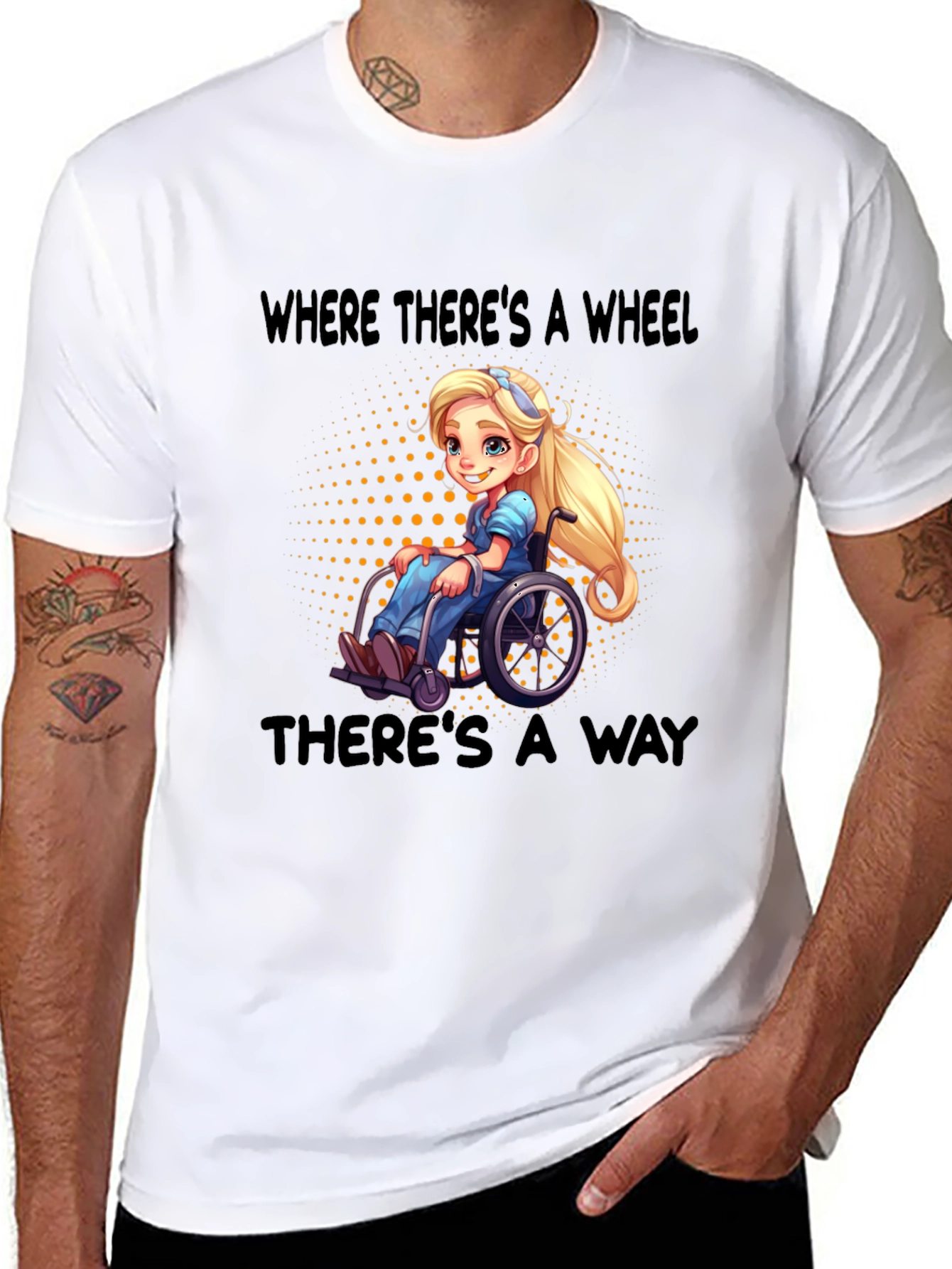 Empowering Wheelchair Cartoon Tee - 8