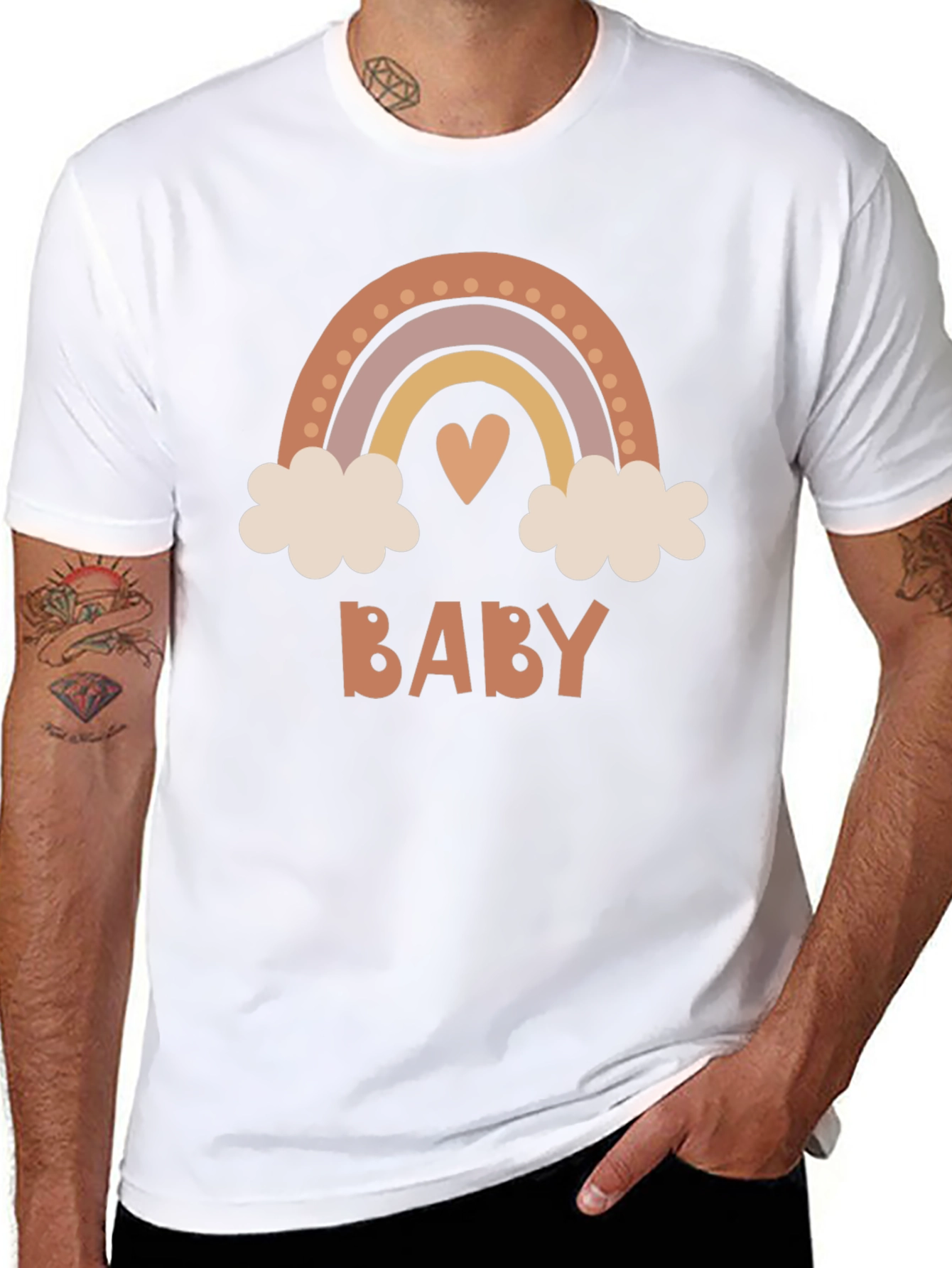 Boho Baby Rainbow Graphic Tee - 8