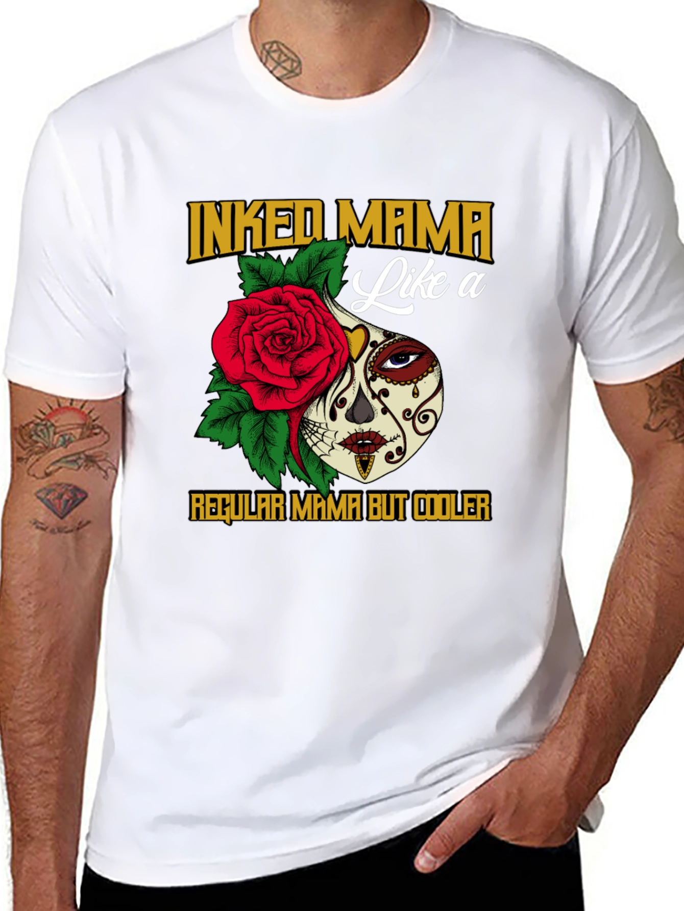 Inked Mama Sugar Skull Graphic T-Shirt - 8