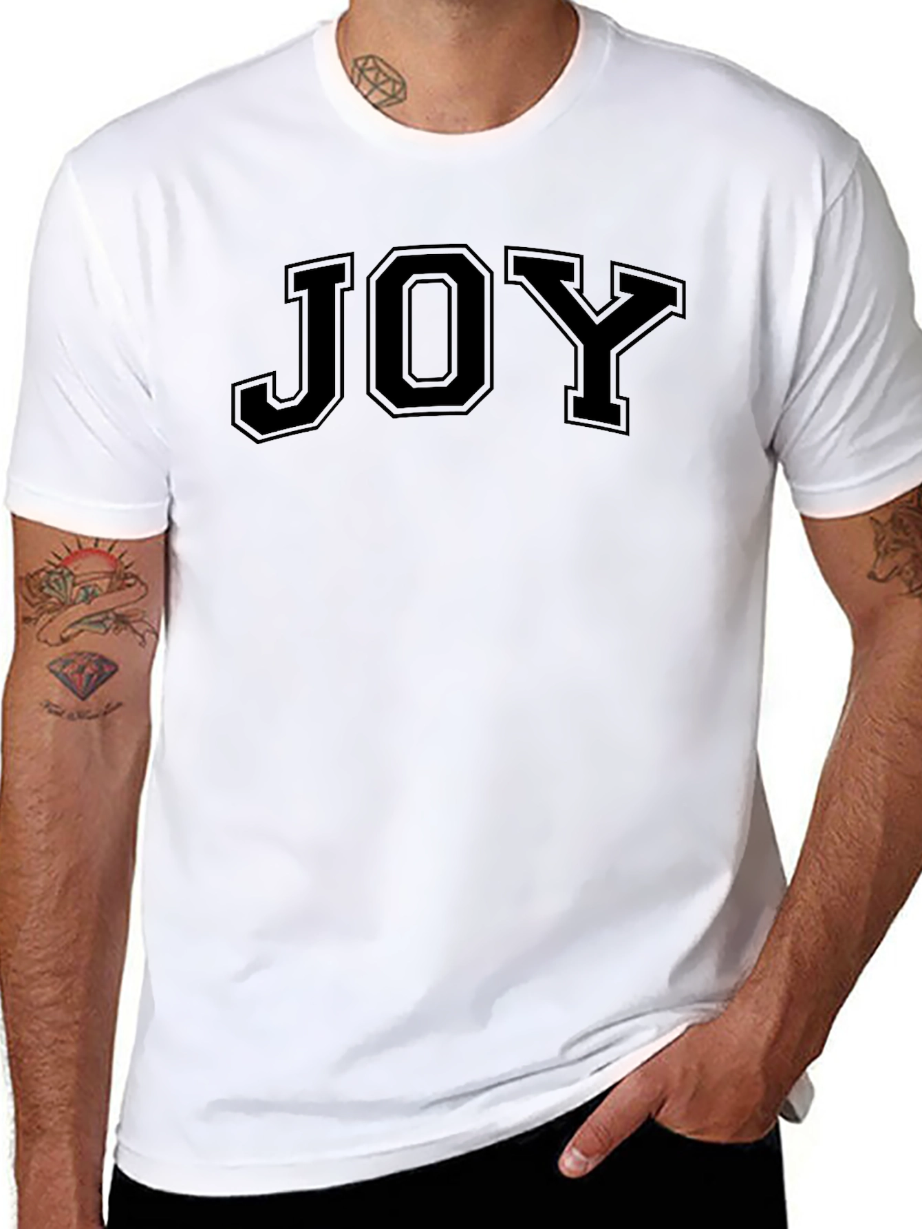 Black JOY Black Graphic Tee - Mens Fashion view 8