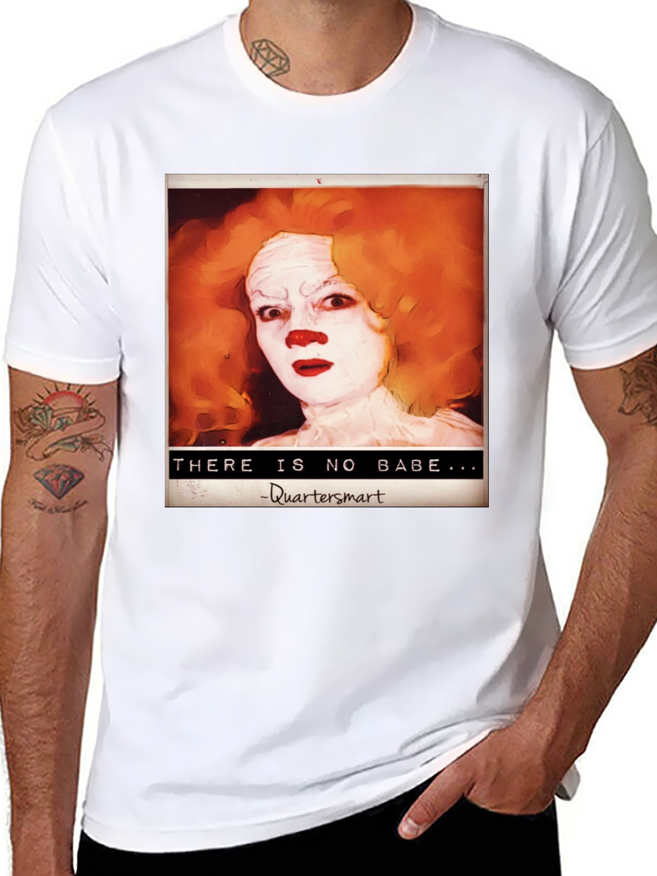 Black Creepy Clown Art T-Shirt view 8