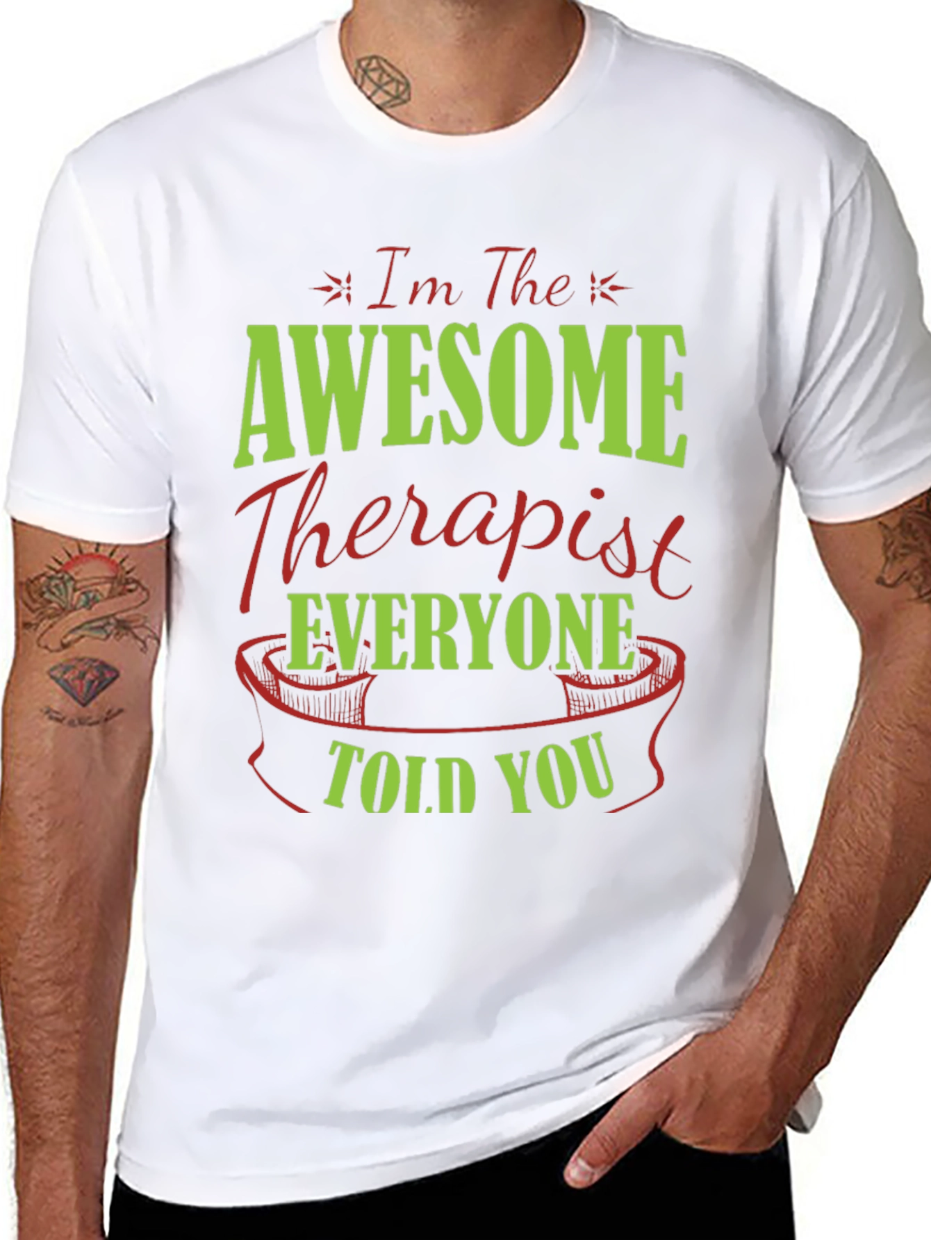Black Awesome Therapist T-Shirt | Unique Gift view 8