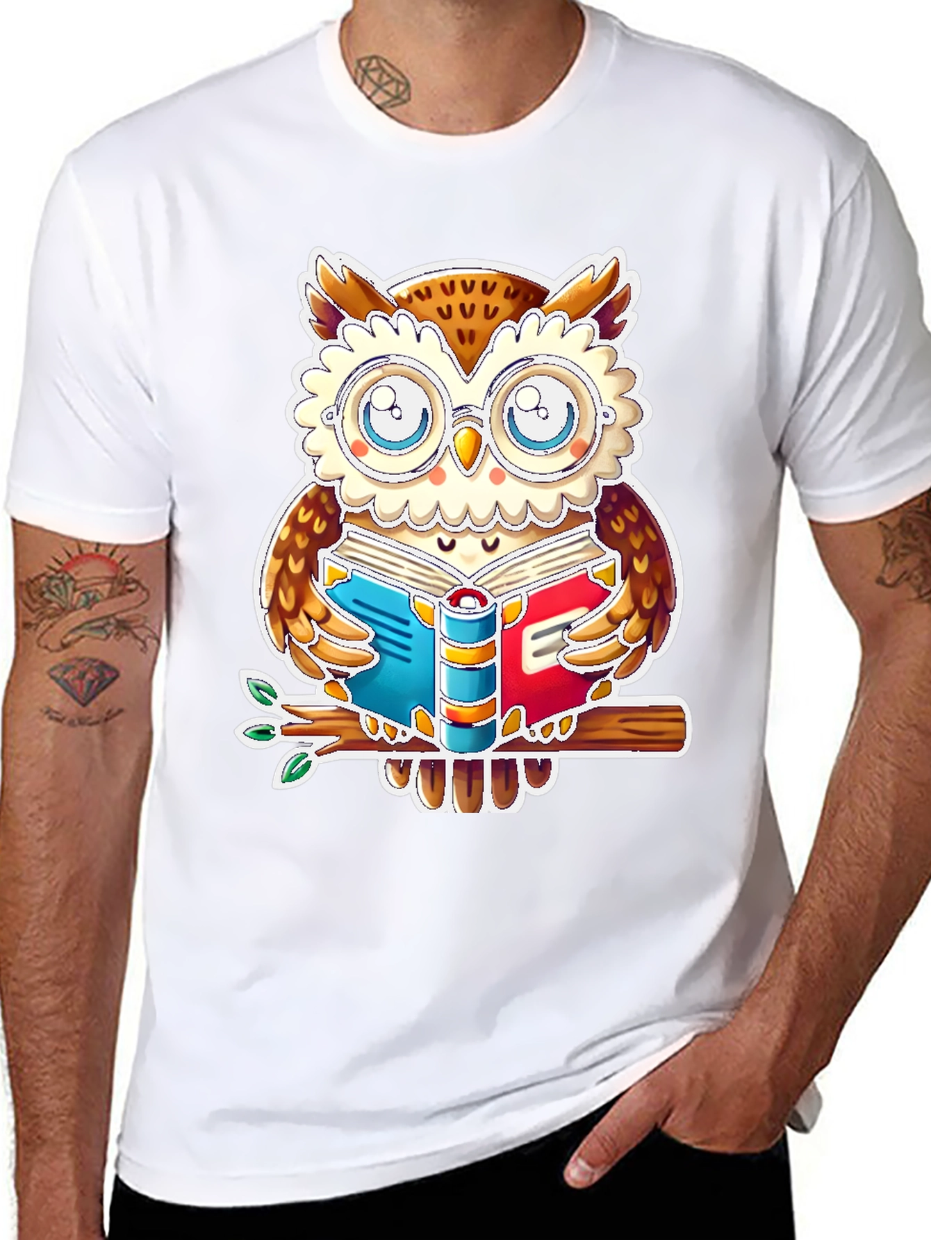 Black Bookish Owl T-Shirt - Study In Style! view 8