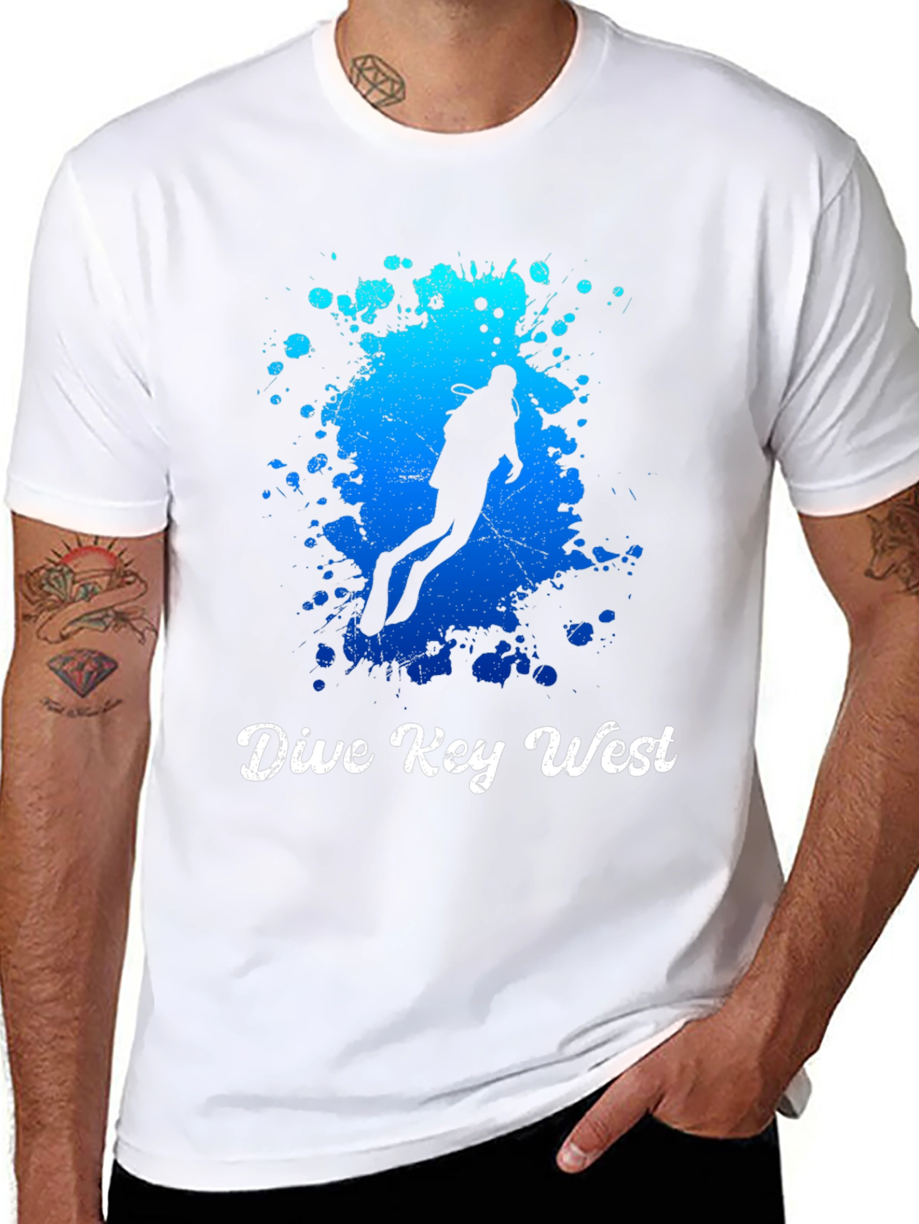 Dive Key West T-Shirt - Scuba Diver Graphic - 8