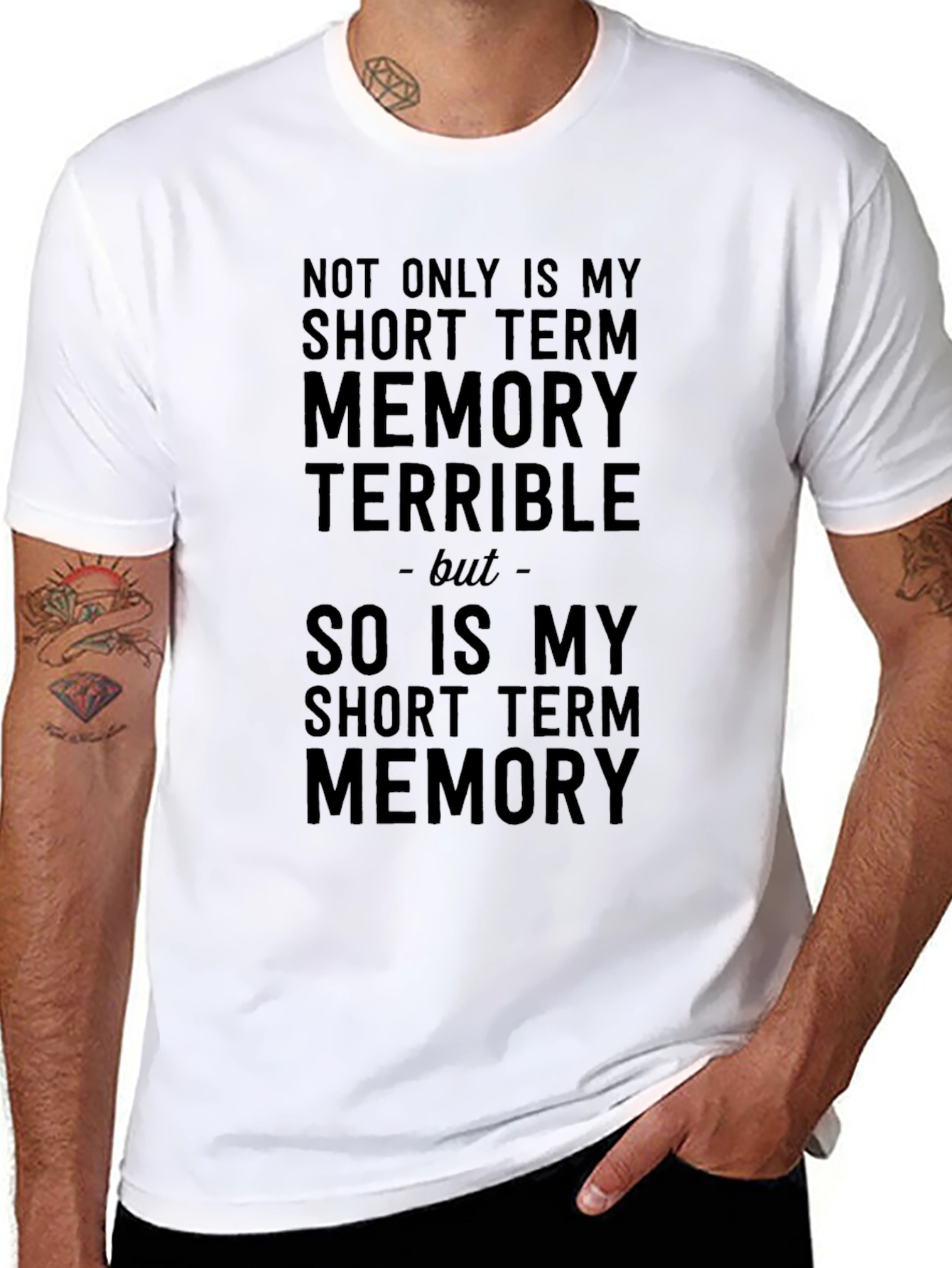 Black Humorous Memory T-Shirt view 8