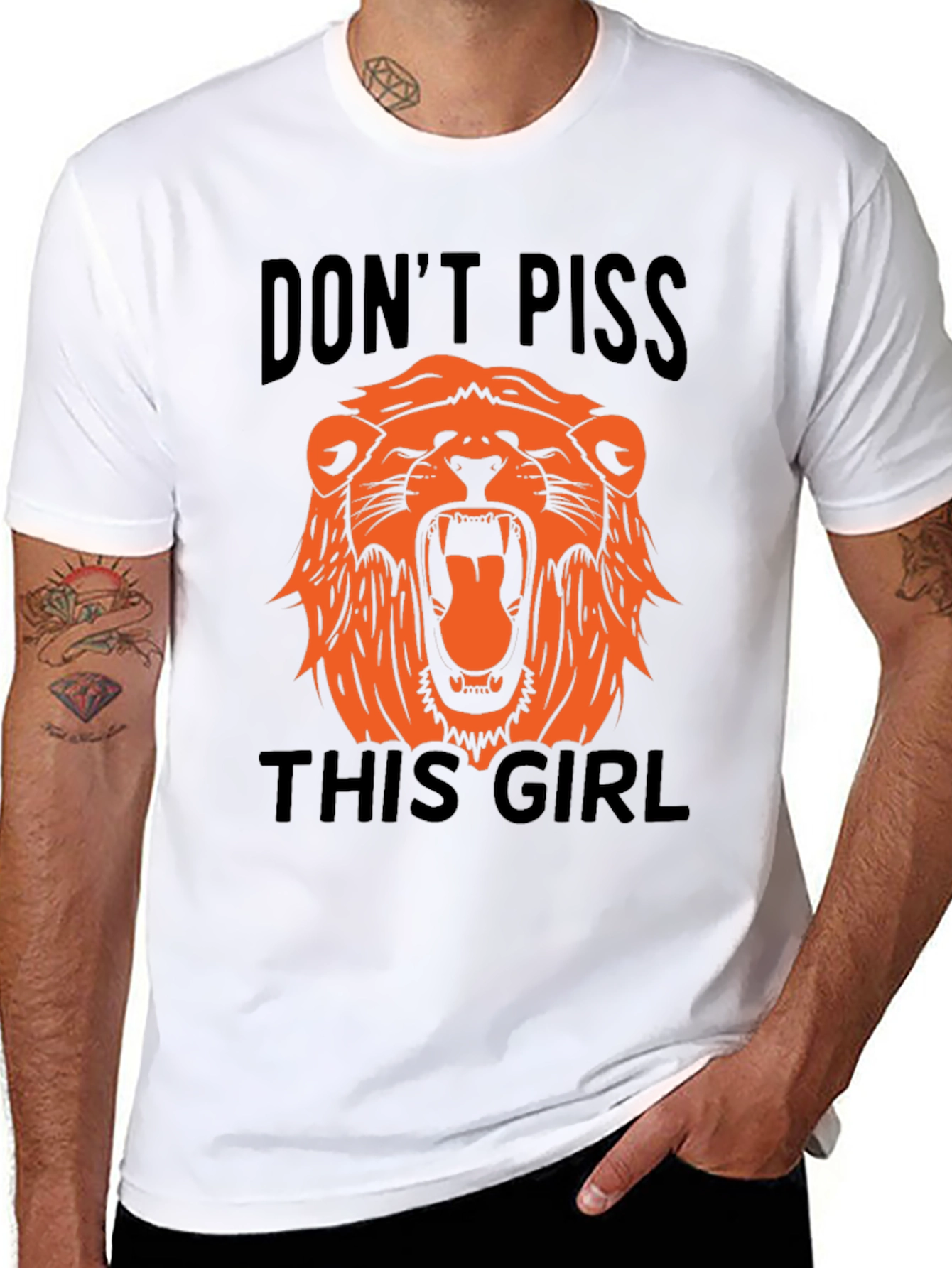 Black Don't Piss This Girl Black Graphic Tee view 8