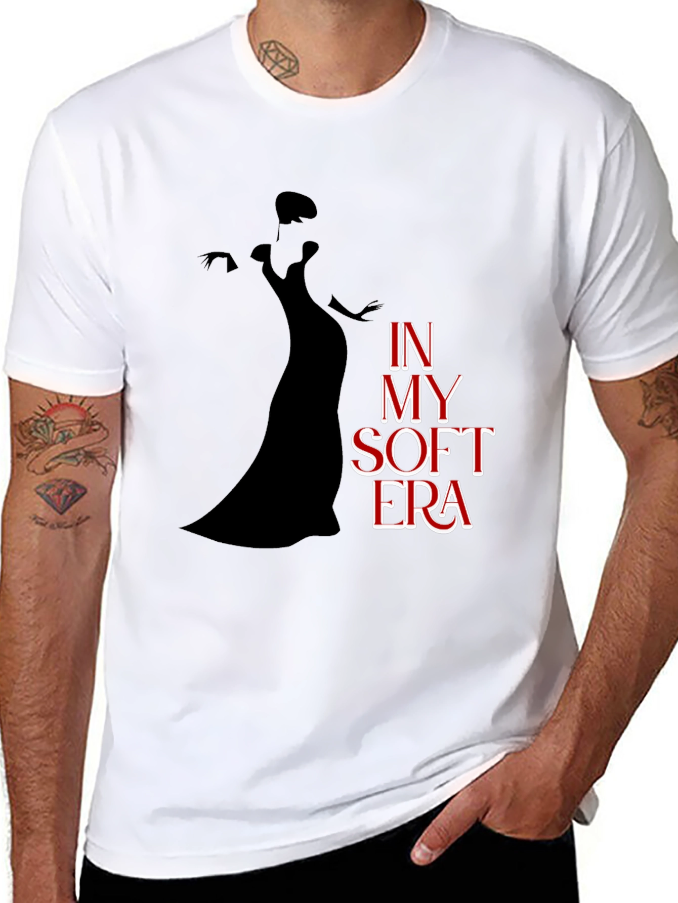 Black In My Soft Era Graphic Tee view 8