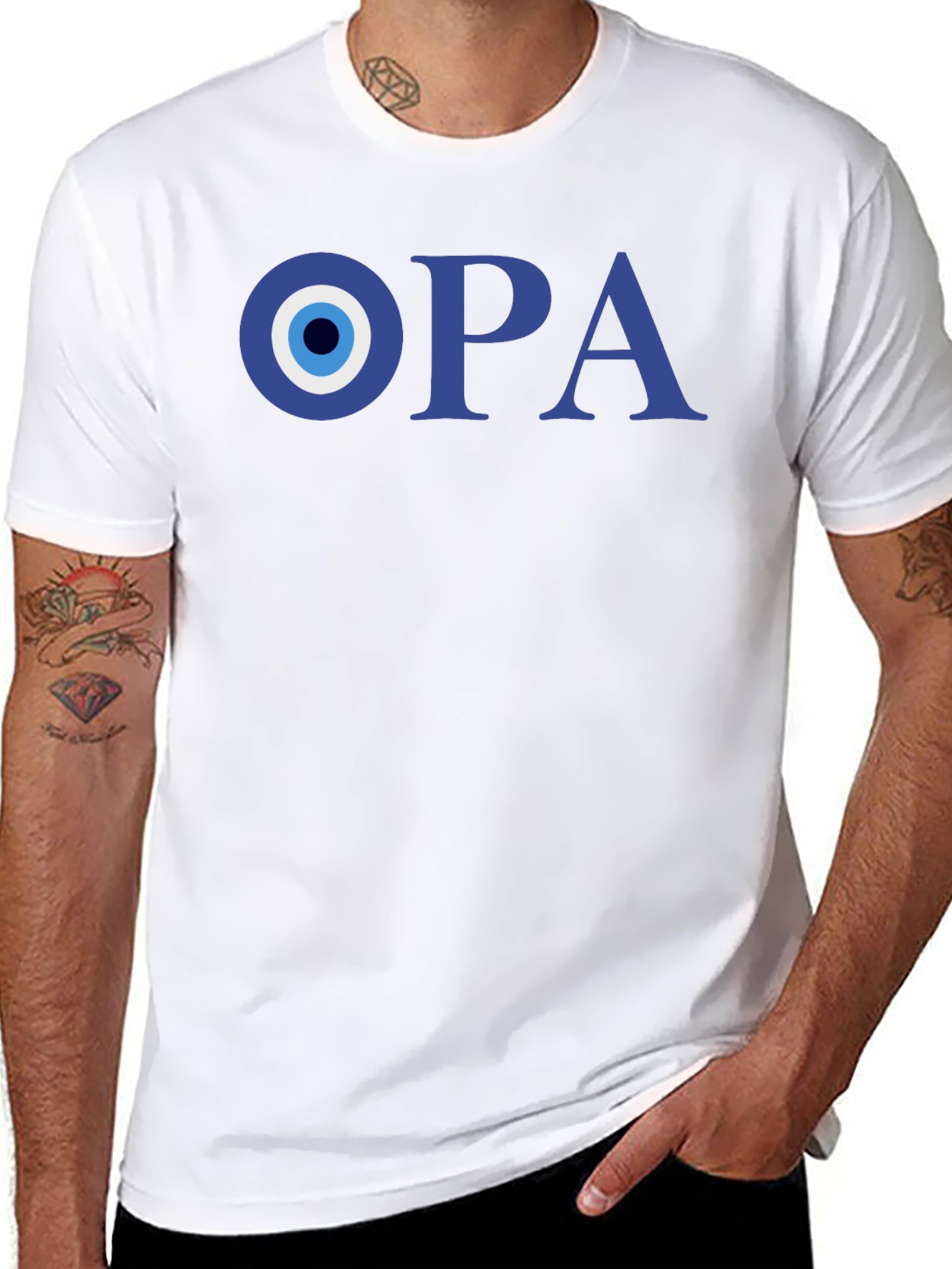 Black Opa Evil Eye T-Shirt - Stylish Protection view 8