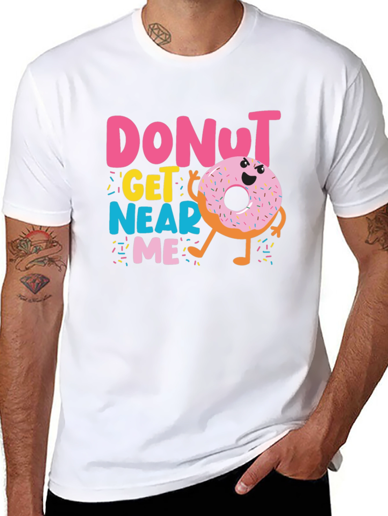 Black Donut Get Near Me Graphic T-Shirt view 8