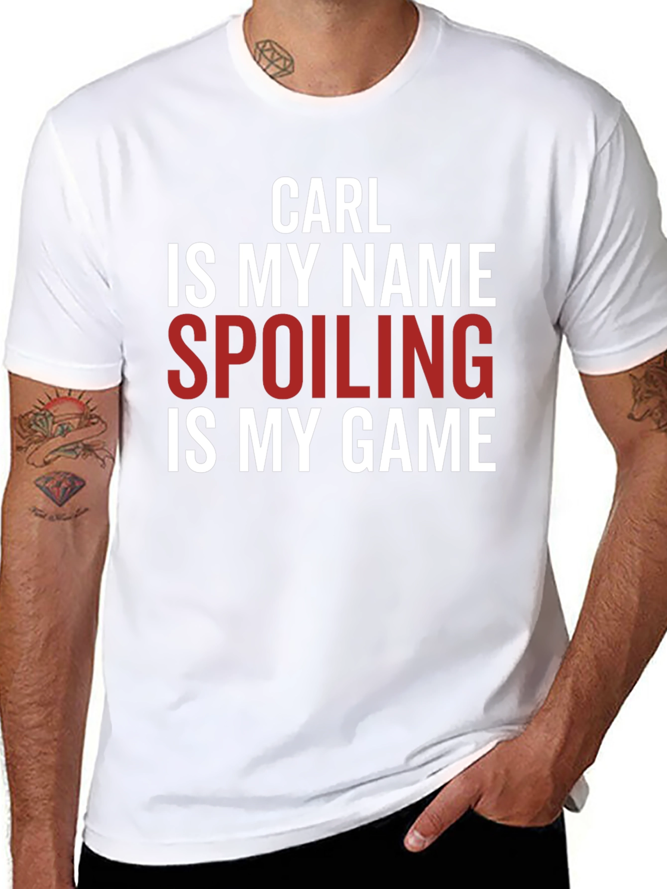 Black Carl is My Name Spoiling is My Game Graphic Tee view 8