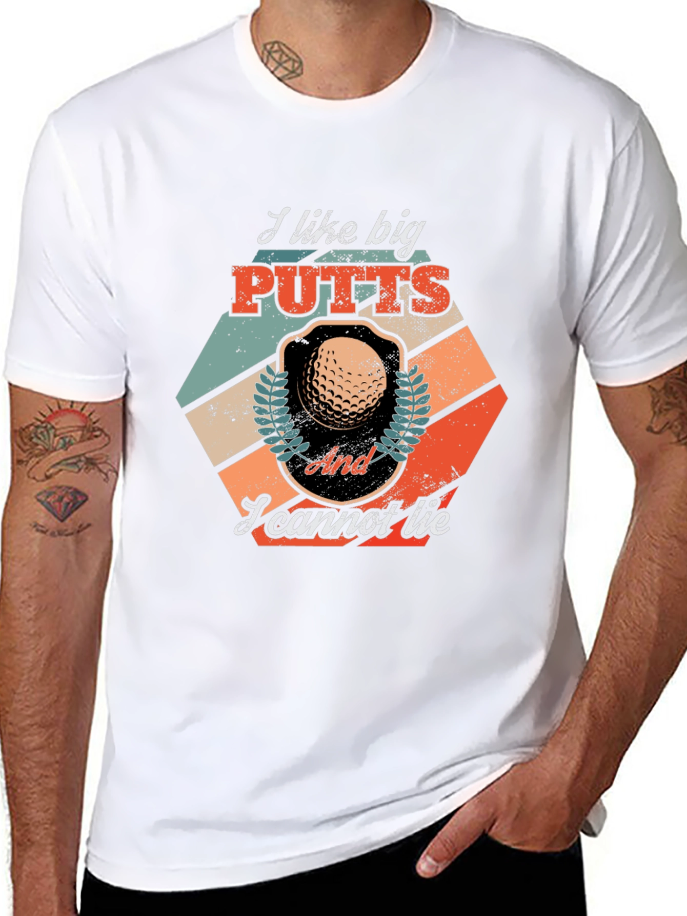 Black I Like Big Putts T-Shirt - Golf Lover Tee view 8