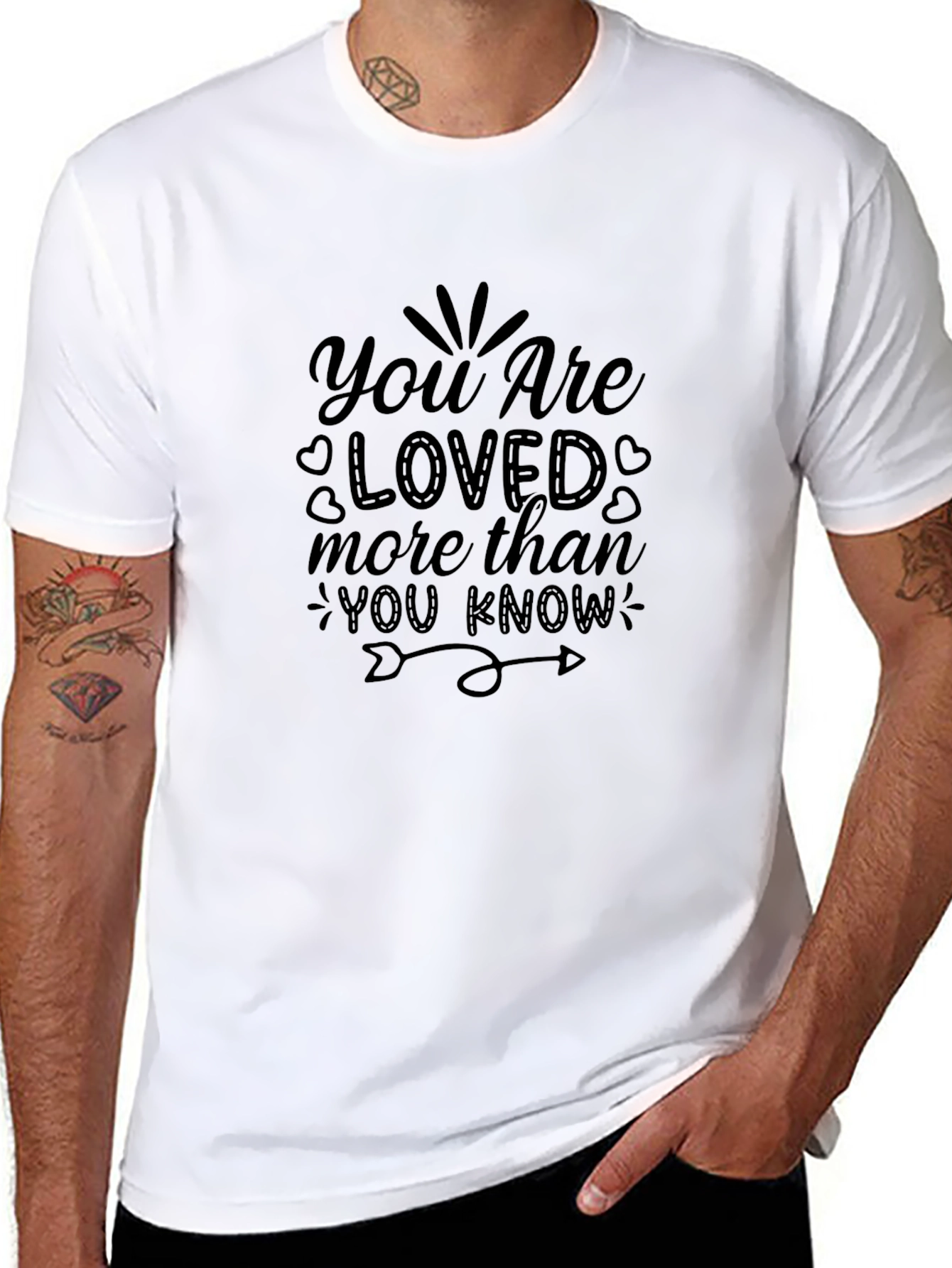 Black You Are Loved Graphic Tee - Comfort Fit view 8