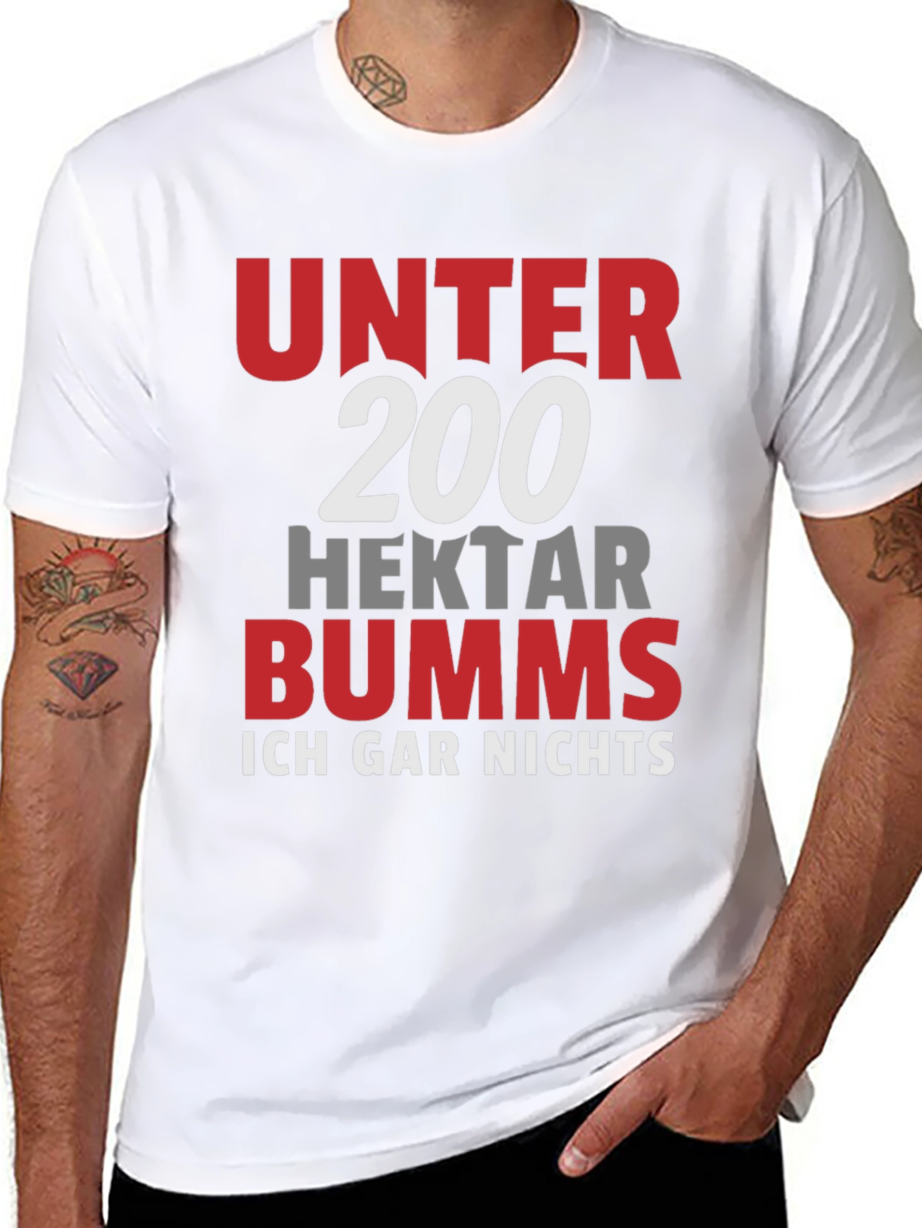 Black Unter 200 Hektar Bumms T-Shirt view 8