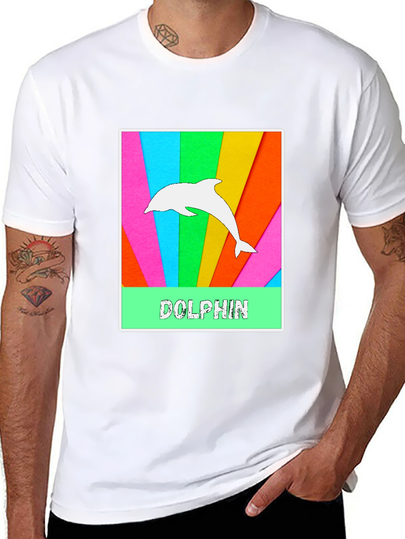 Black Dolphin Graphic Tee - Colorful & Fun view 8