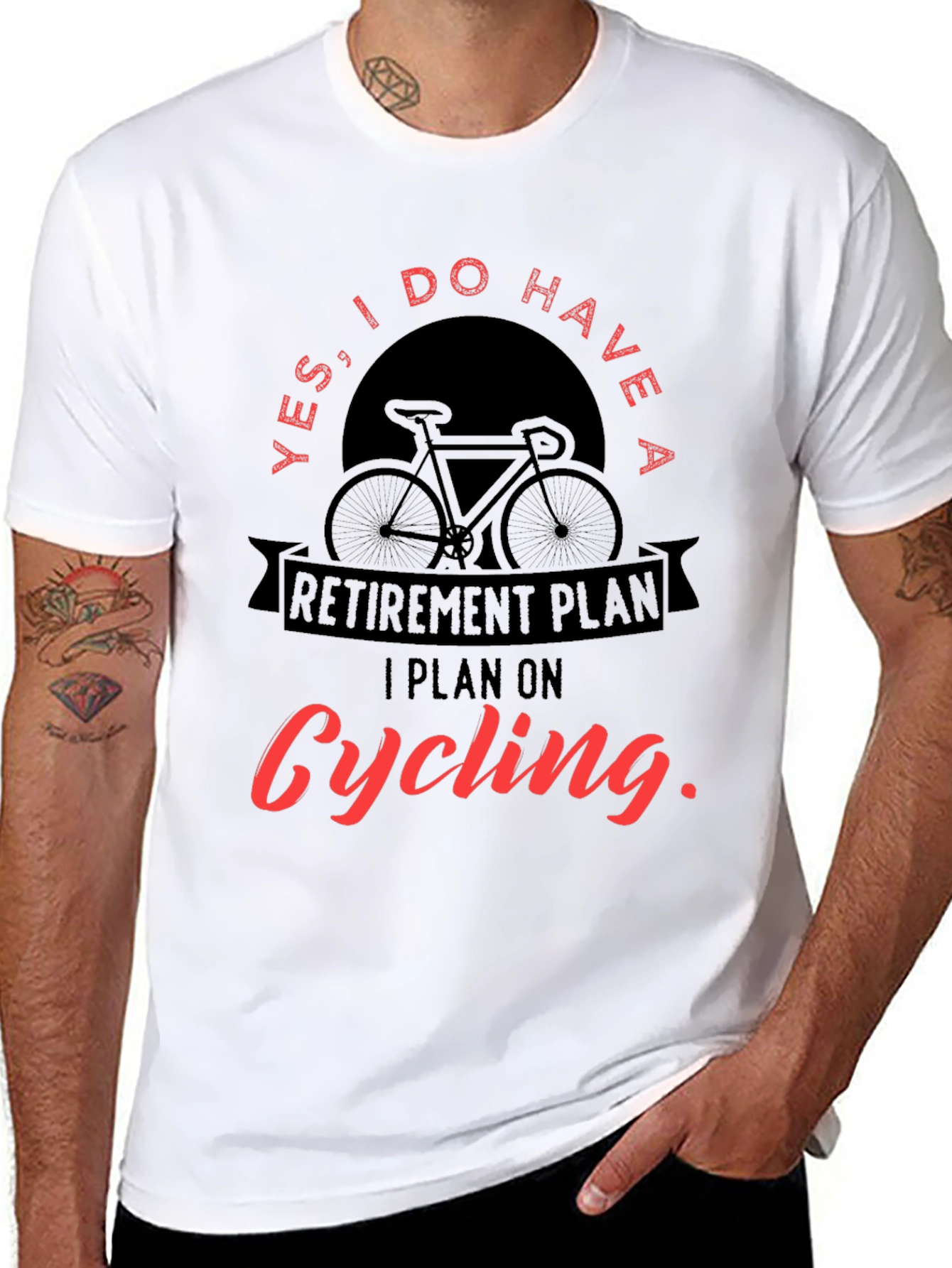Cycling Retirement Plan Graphic T-Shirt - 8