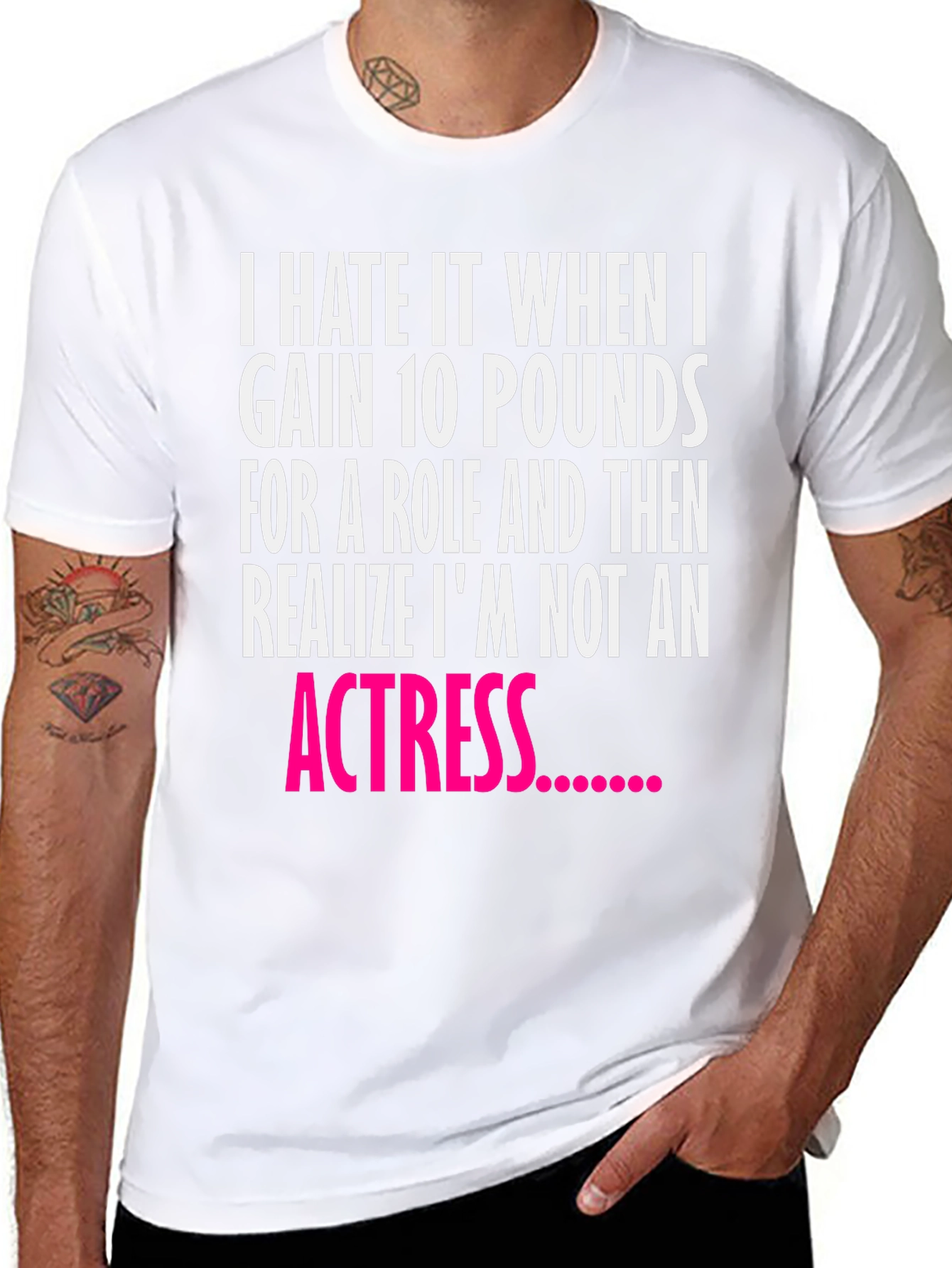 Black Funny Actress Quote Black T-Shirt view 8