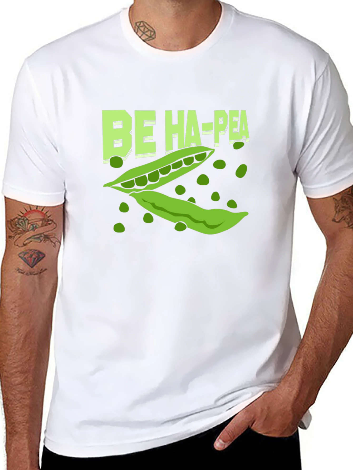 Black Be Ha-Pea T-Shirt - Black view 8