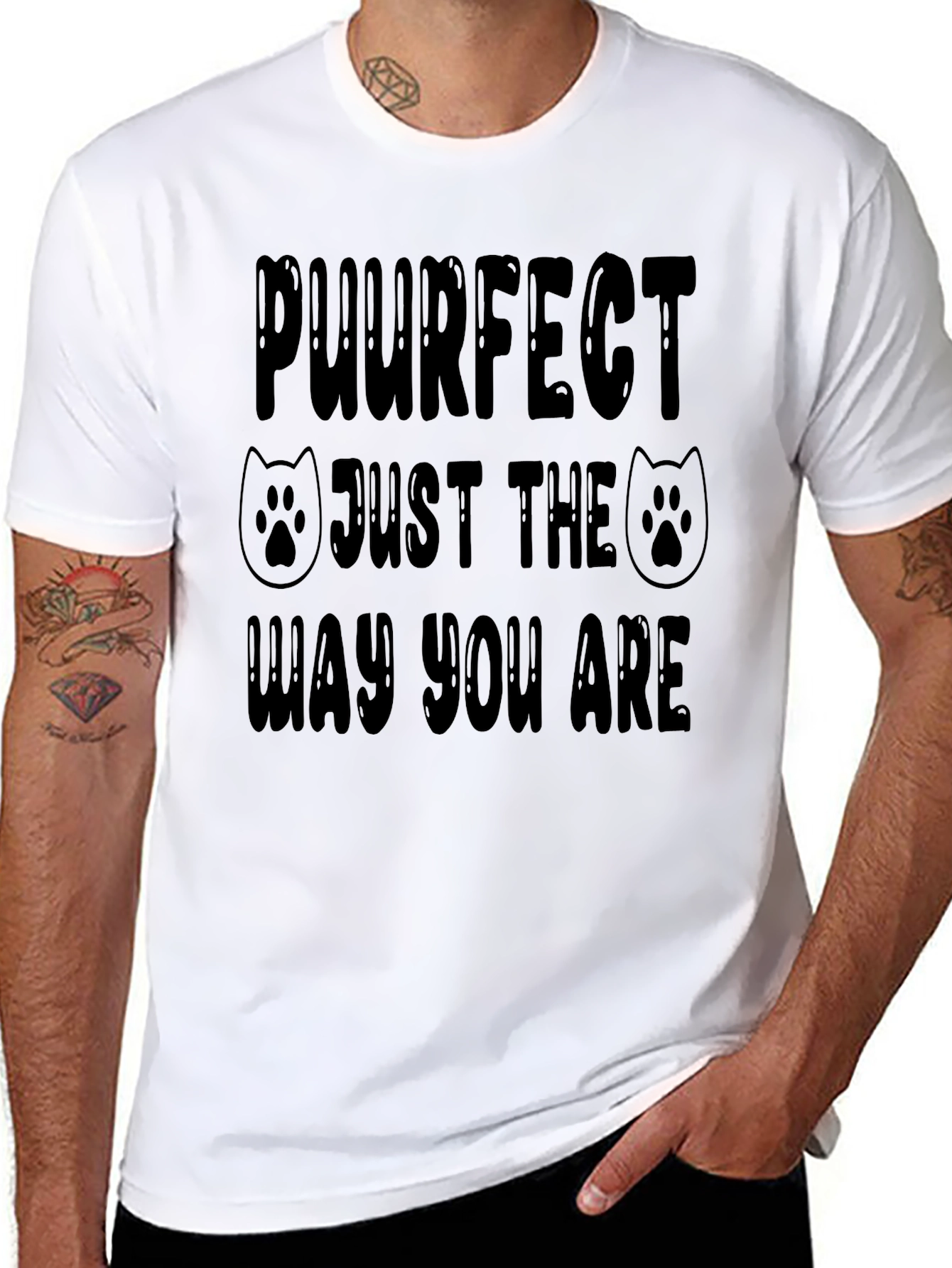 Purrfect Cat Lover T-Shirt - Just The Way You Are - 8