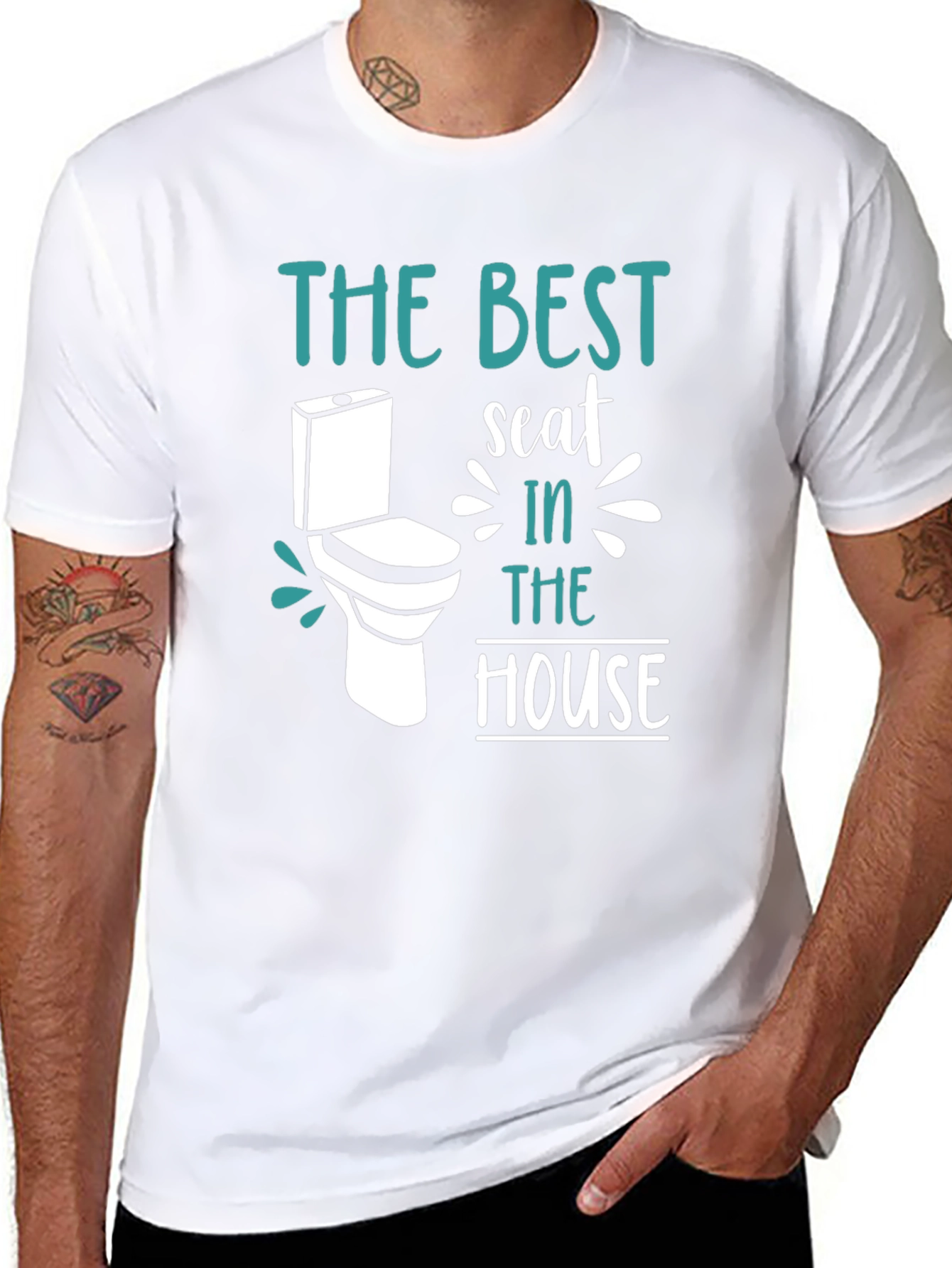 Black Best Seat in the House Graphic T-Shirt view 8