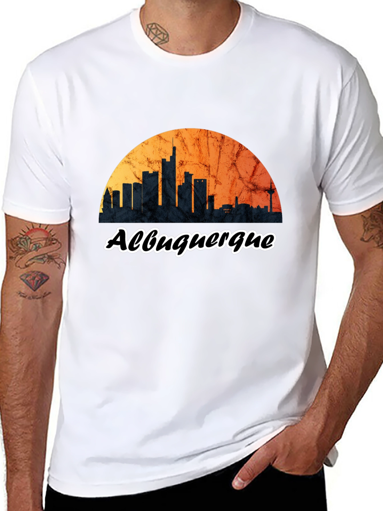 Albuquerque Skyline Black T-Shirt - 8