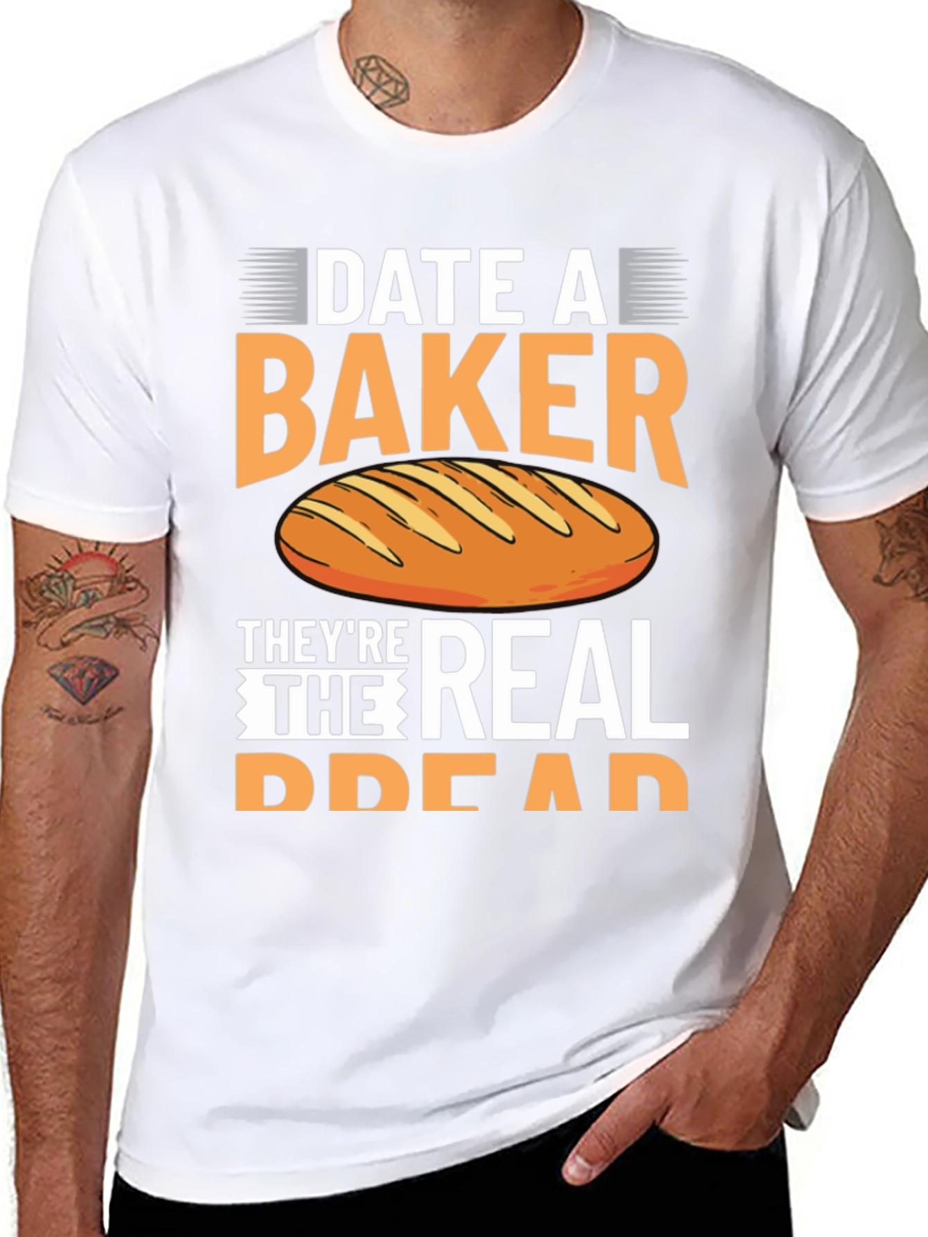Black Date a Baker T-Shirt, They're The Real Bread view 8