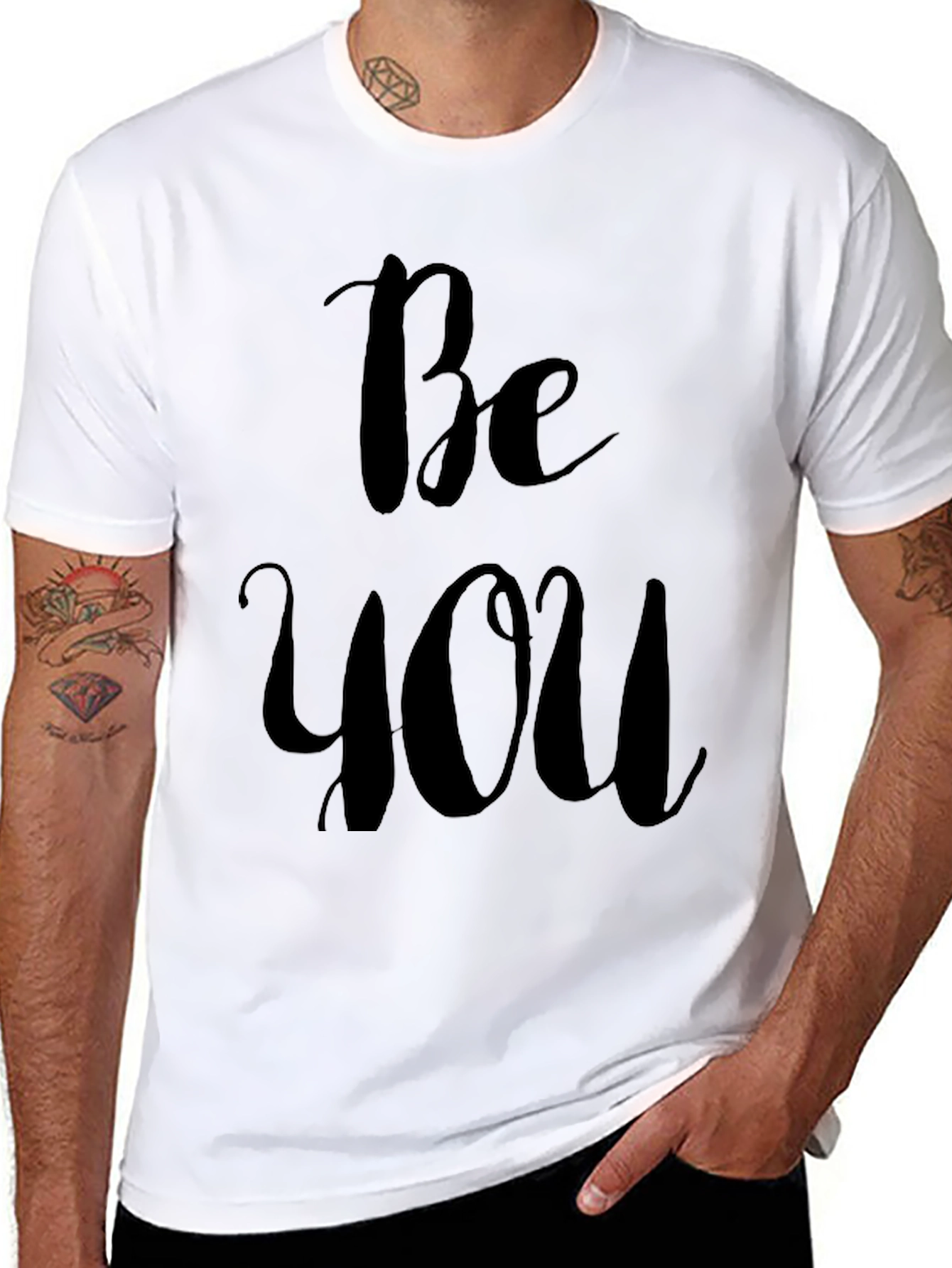 Black Be You Black Graphic T-Shirt view 8