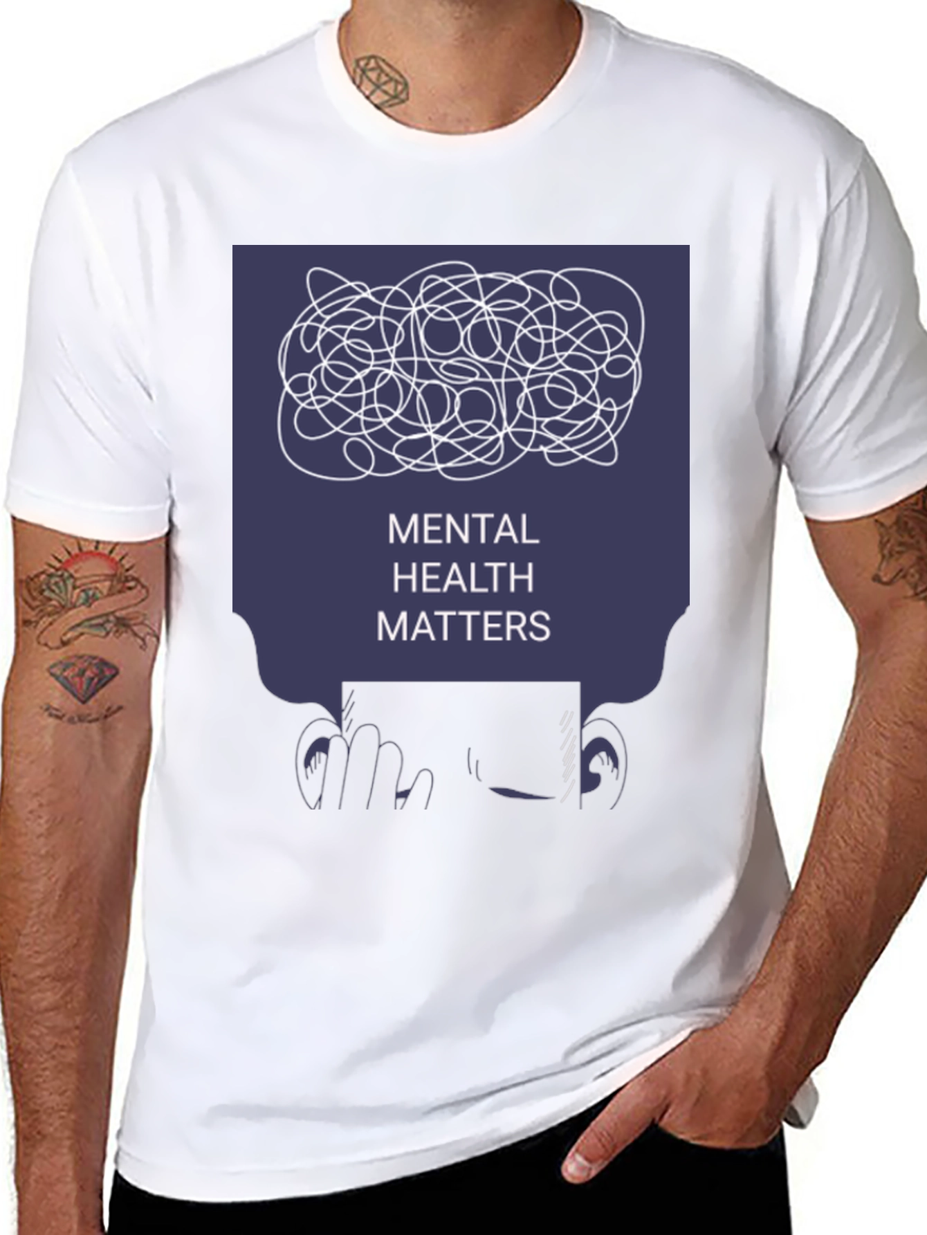 Black Mental Health Matters T-Shirt - Awareness & Support view 8