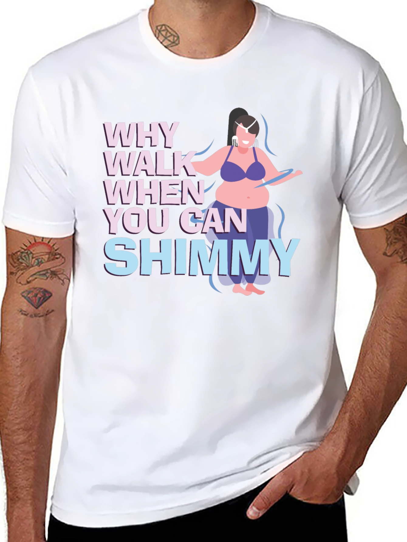 Black Shimmy Dance T-Shirt - Why Walk When You Can Shimmy view 8