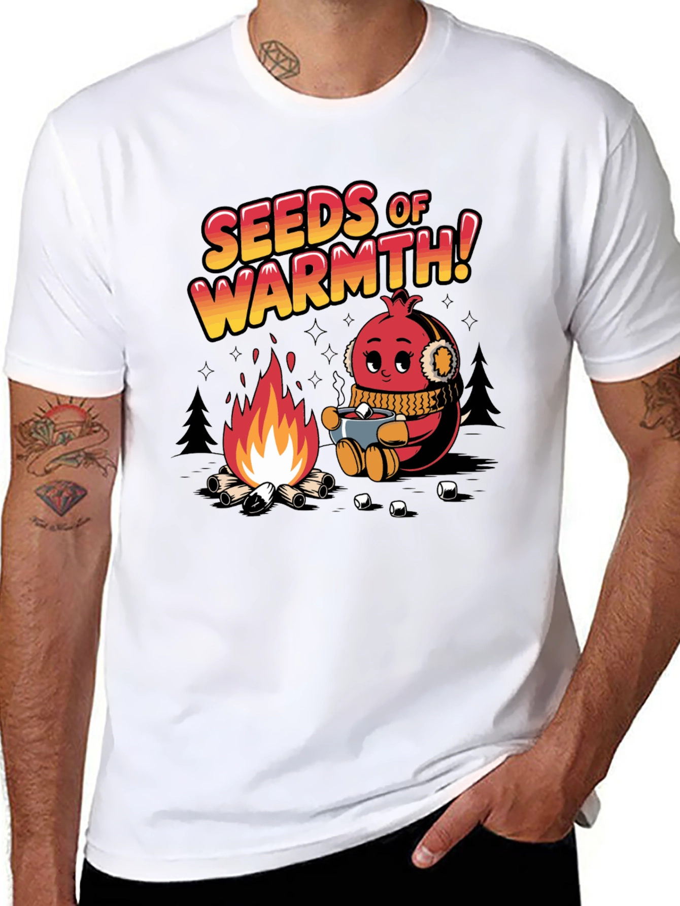 Black Seeds of Warmth Graphic T-Shirt view 8