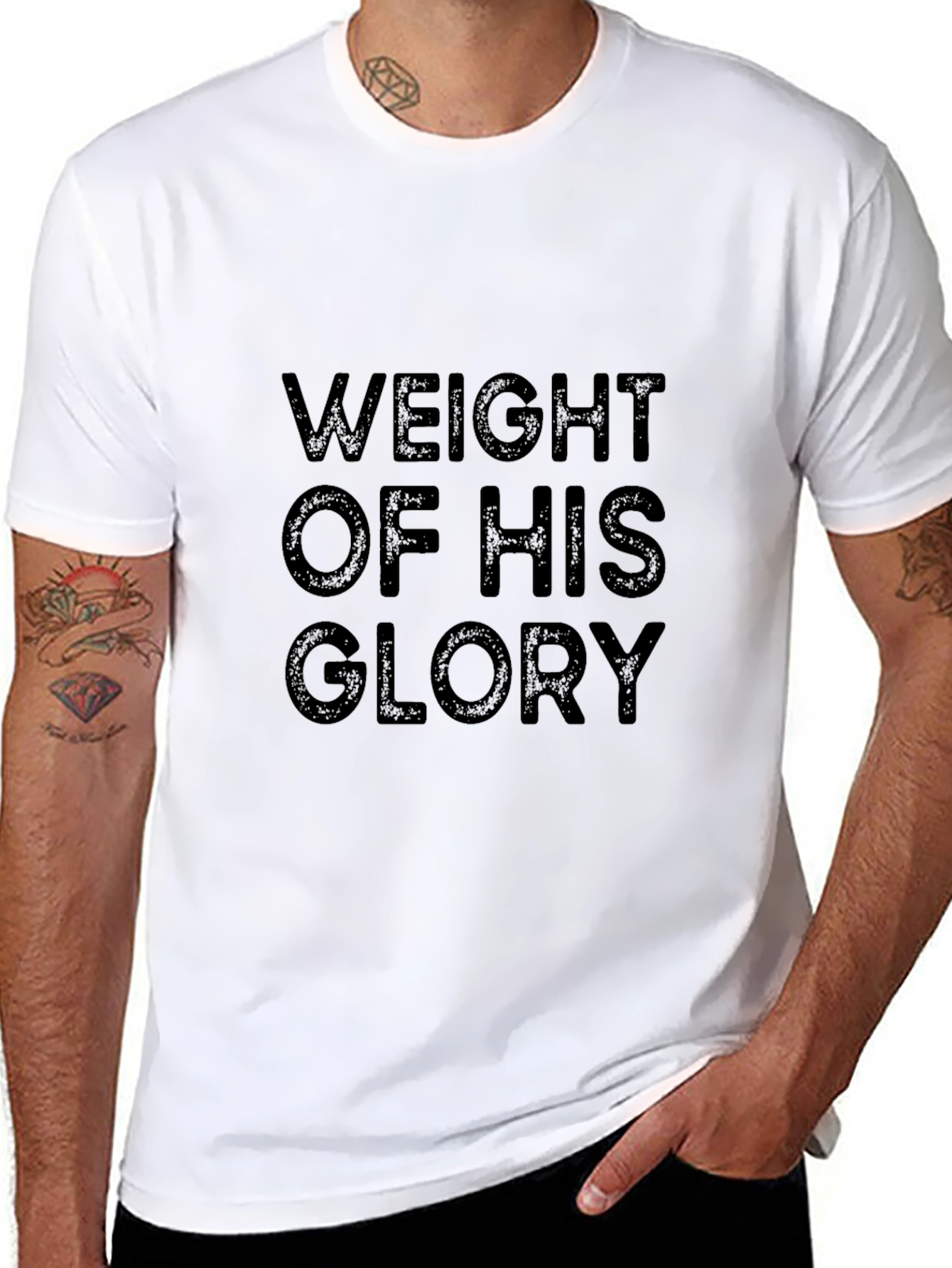 Black Weight of His Glory Graphic Tee view 8