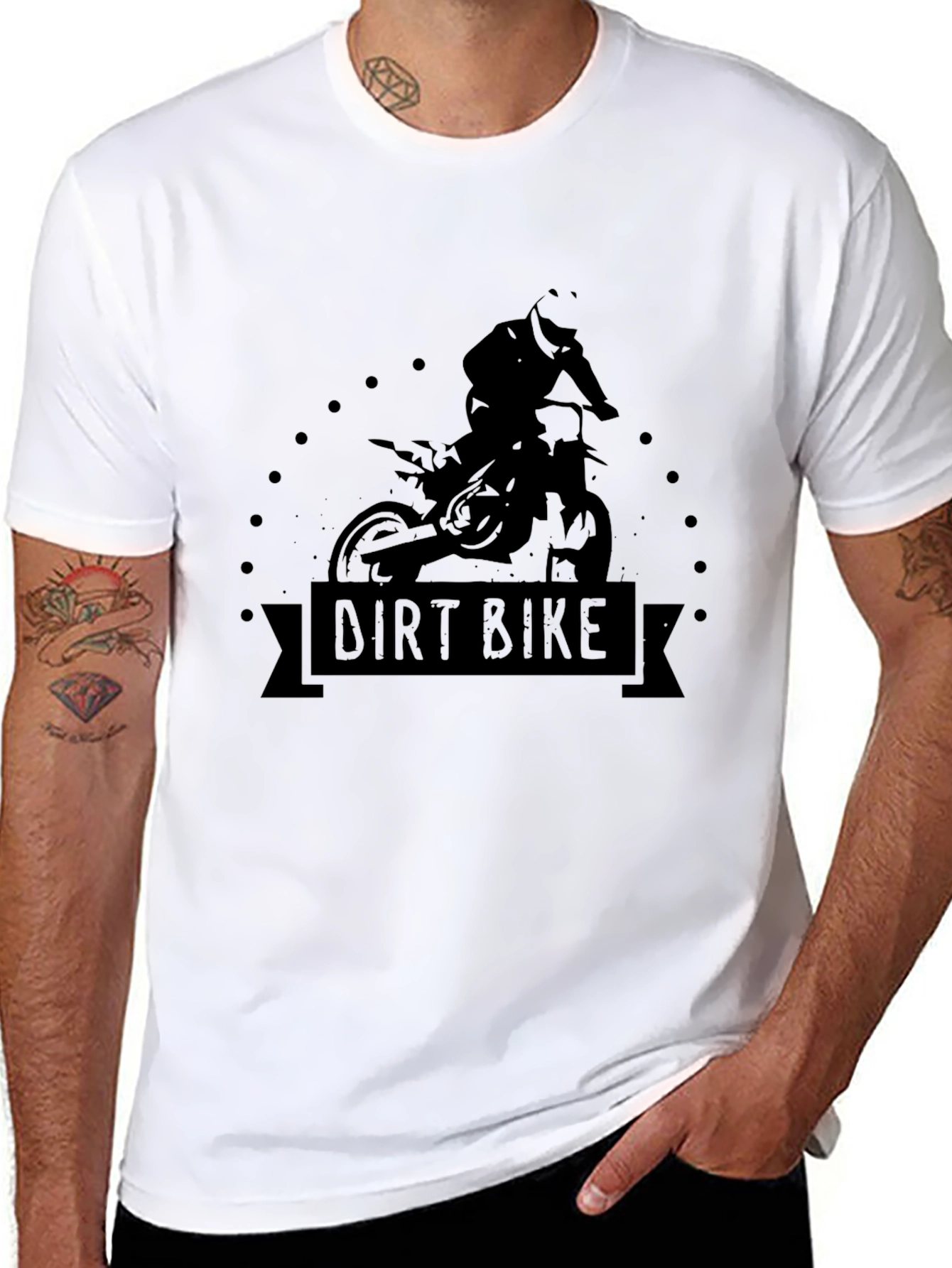 Dirt Bike Rider Graphic T-Shirt - Black - 8