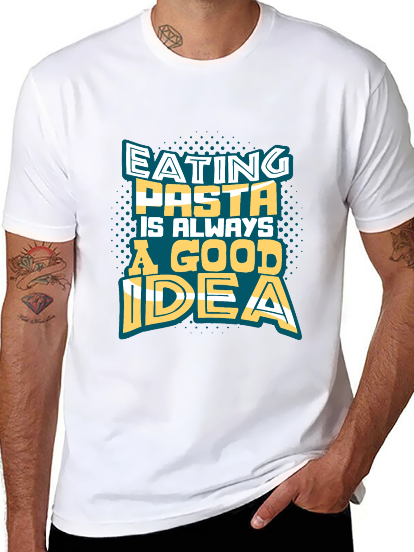 Black Pasta Lover Tee - Eating Pasta Is Always A Good Idea view 8